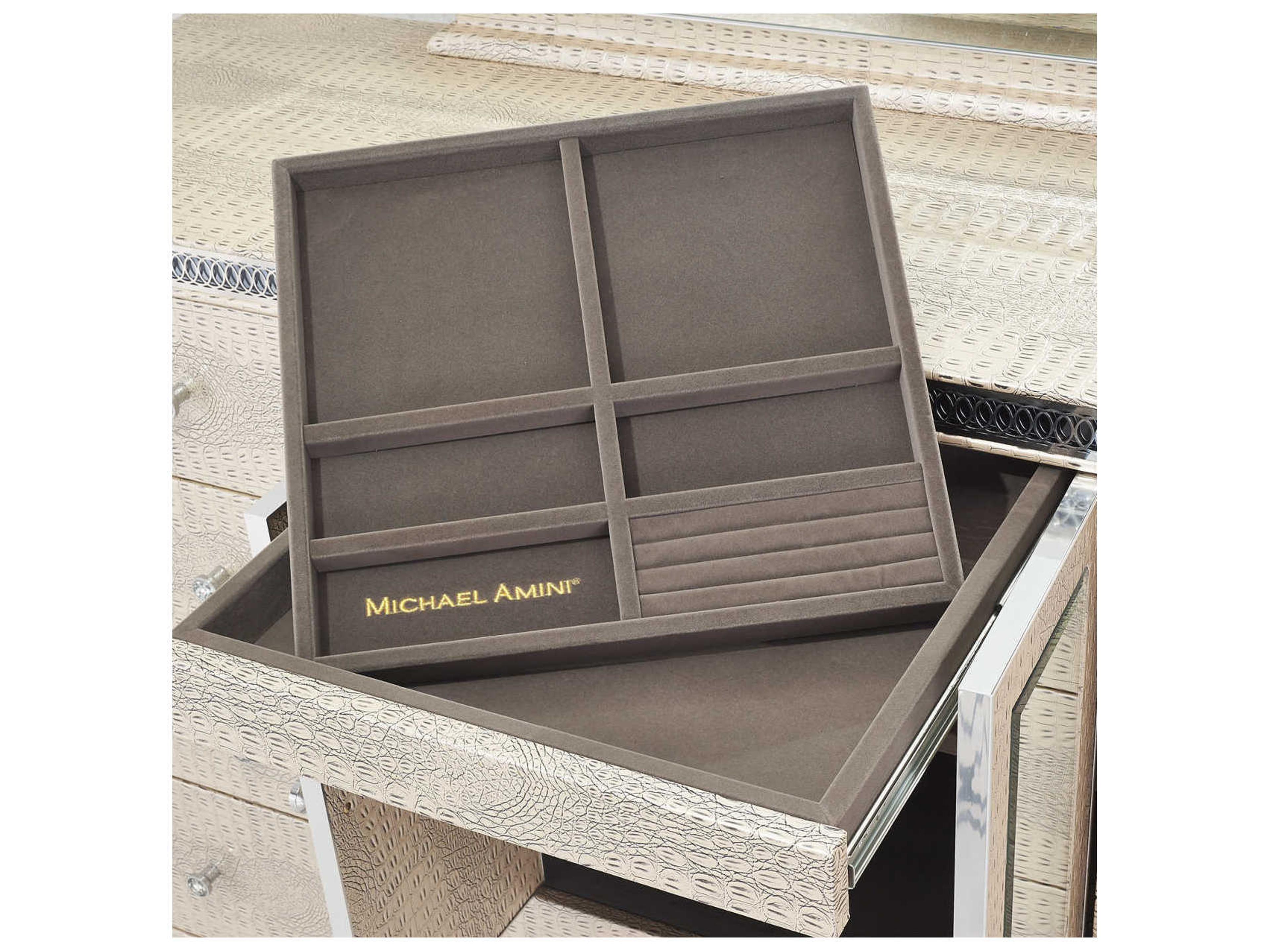 Luxecor Gilded White Double Dresser with Mirror Set