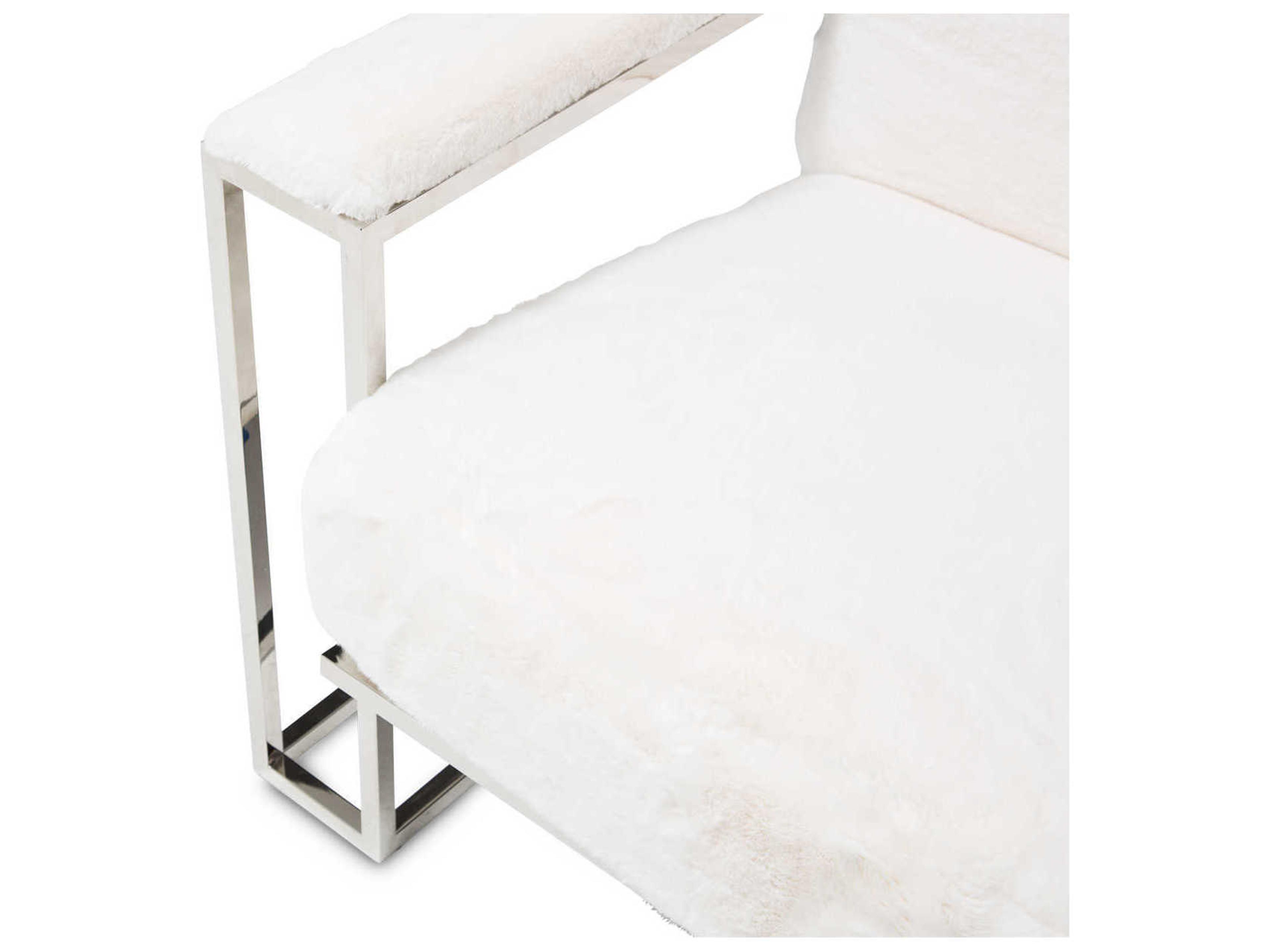 Luxecor Gilded White Fabric Accent Chair