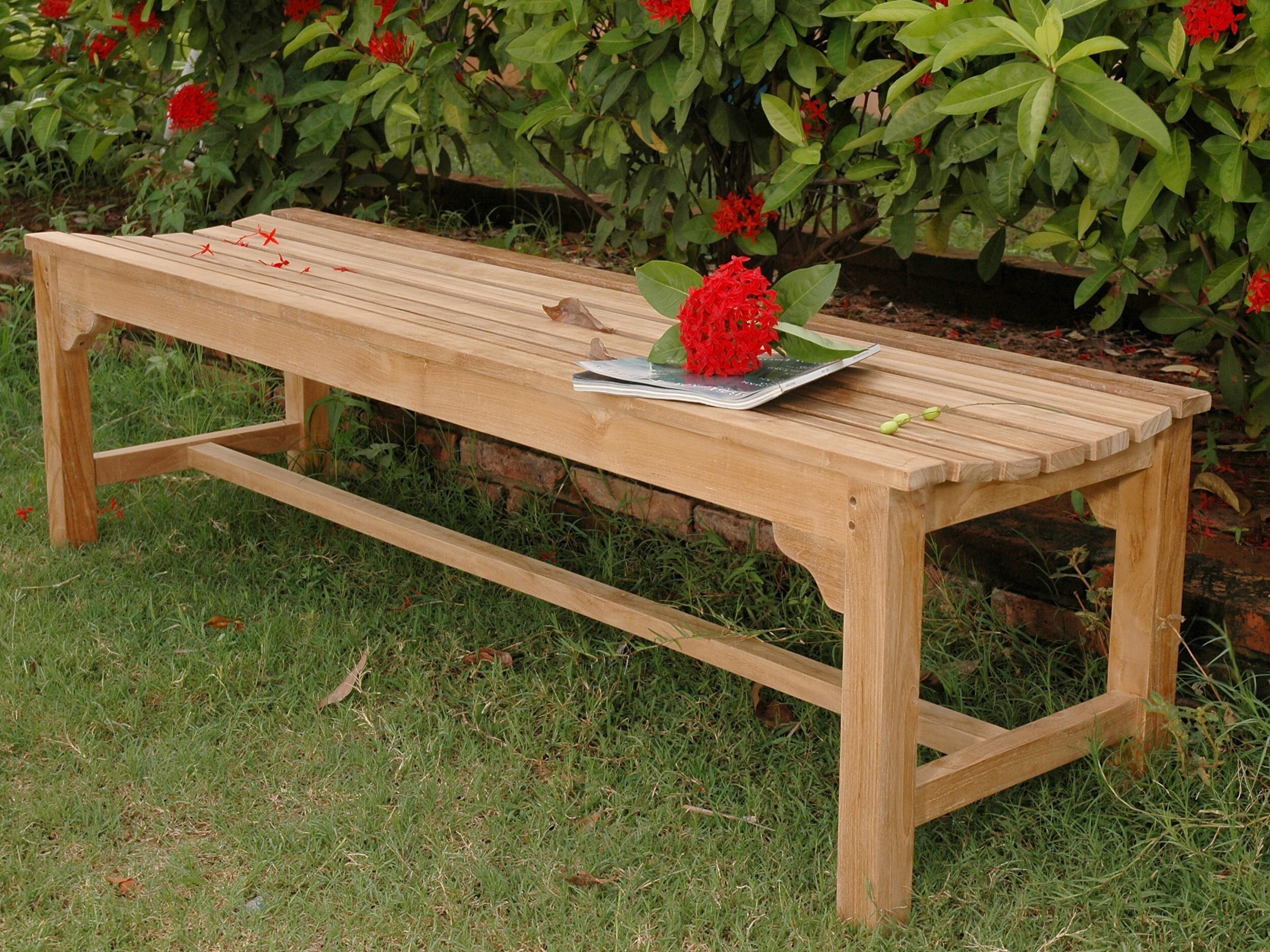 Anderson Teak Hampton 3-Seater Backless Patio Bench