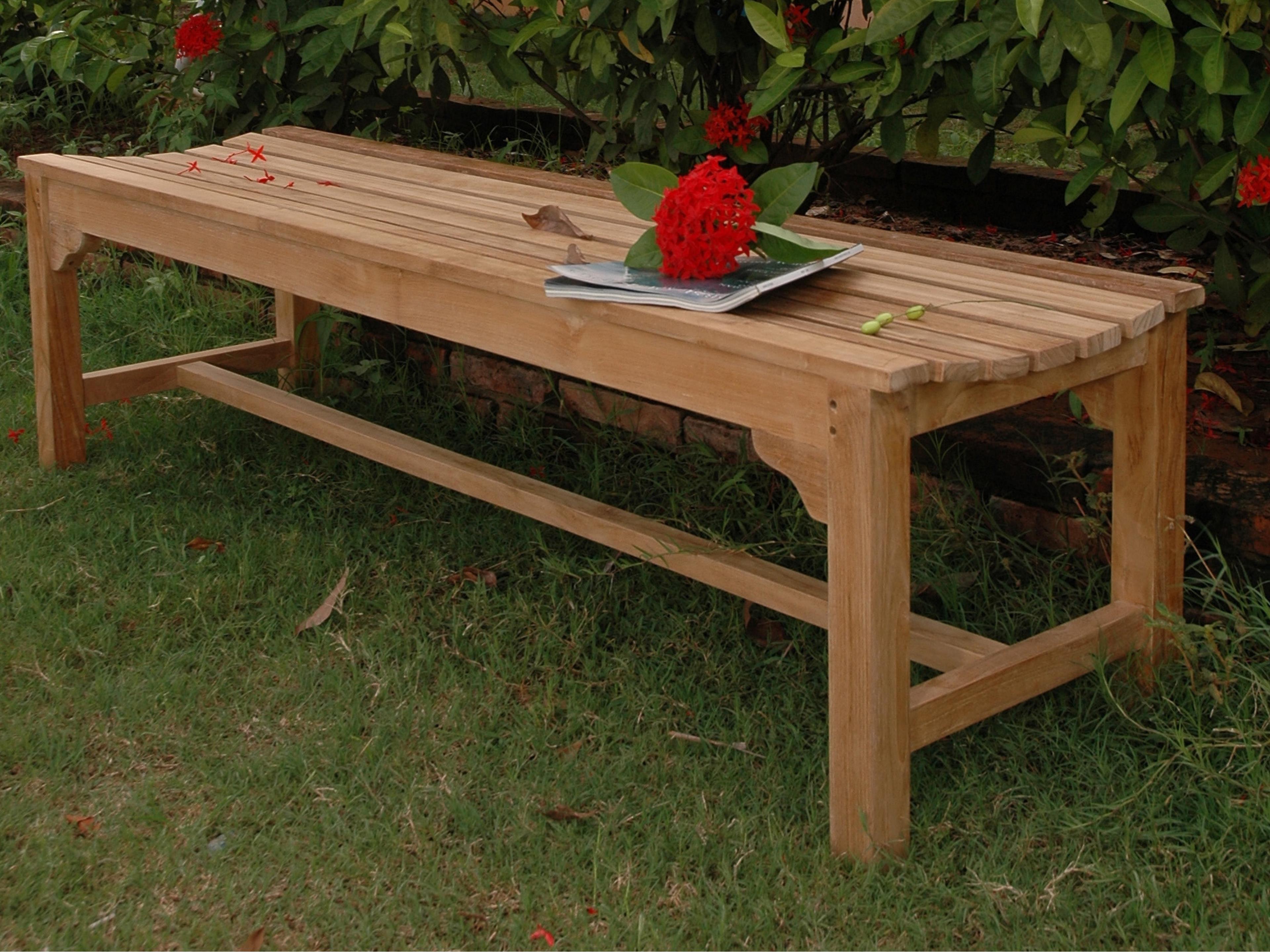 Anderson Teak Hampton 3-Seater Backless Patio Bench