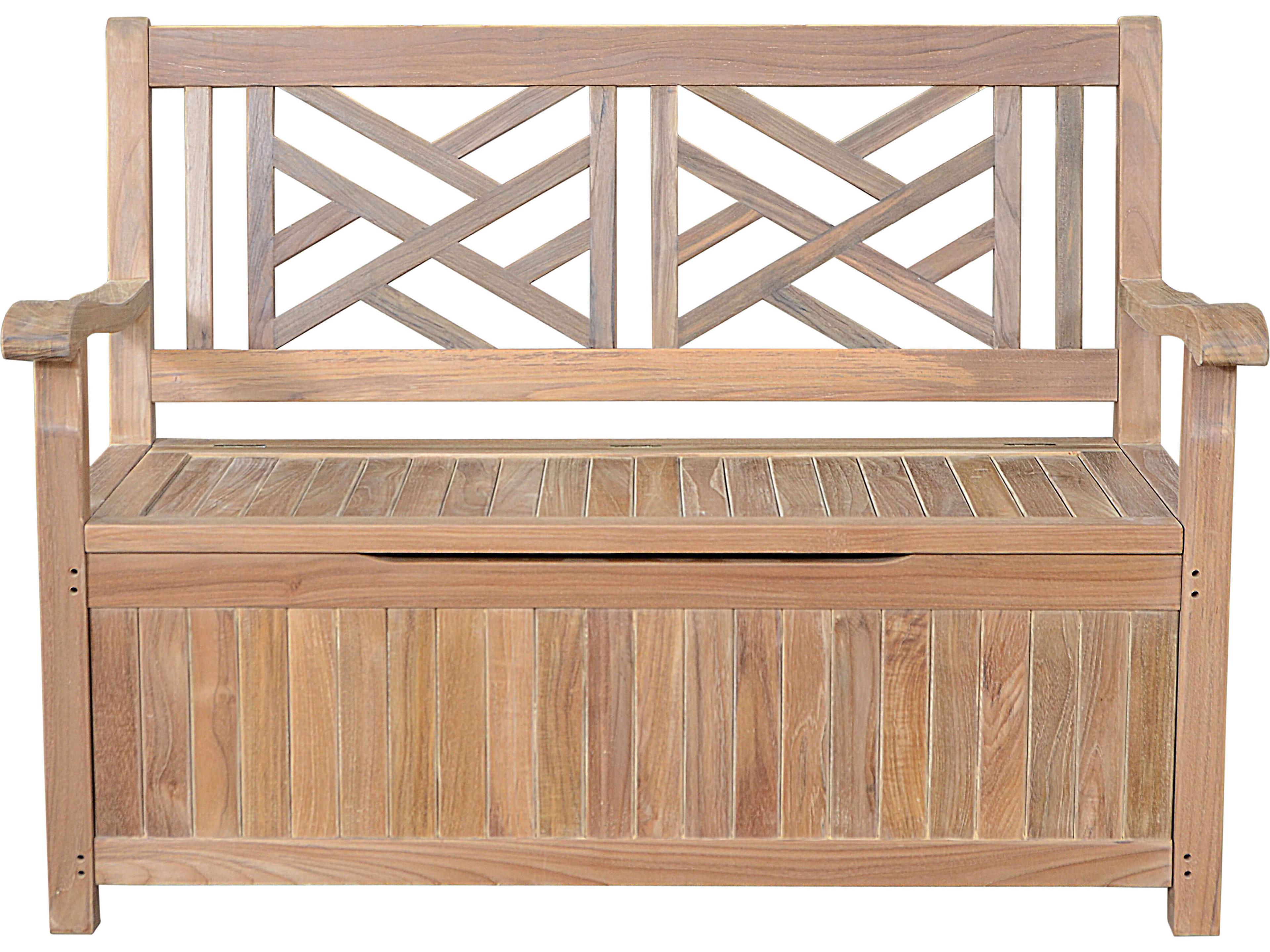 Anderson Teak Vilano Storage Outdoor Patio Bench
