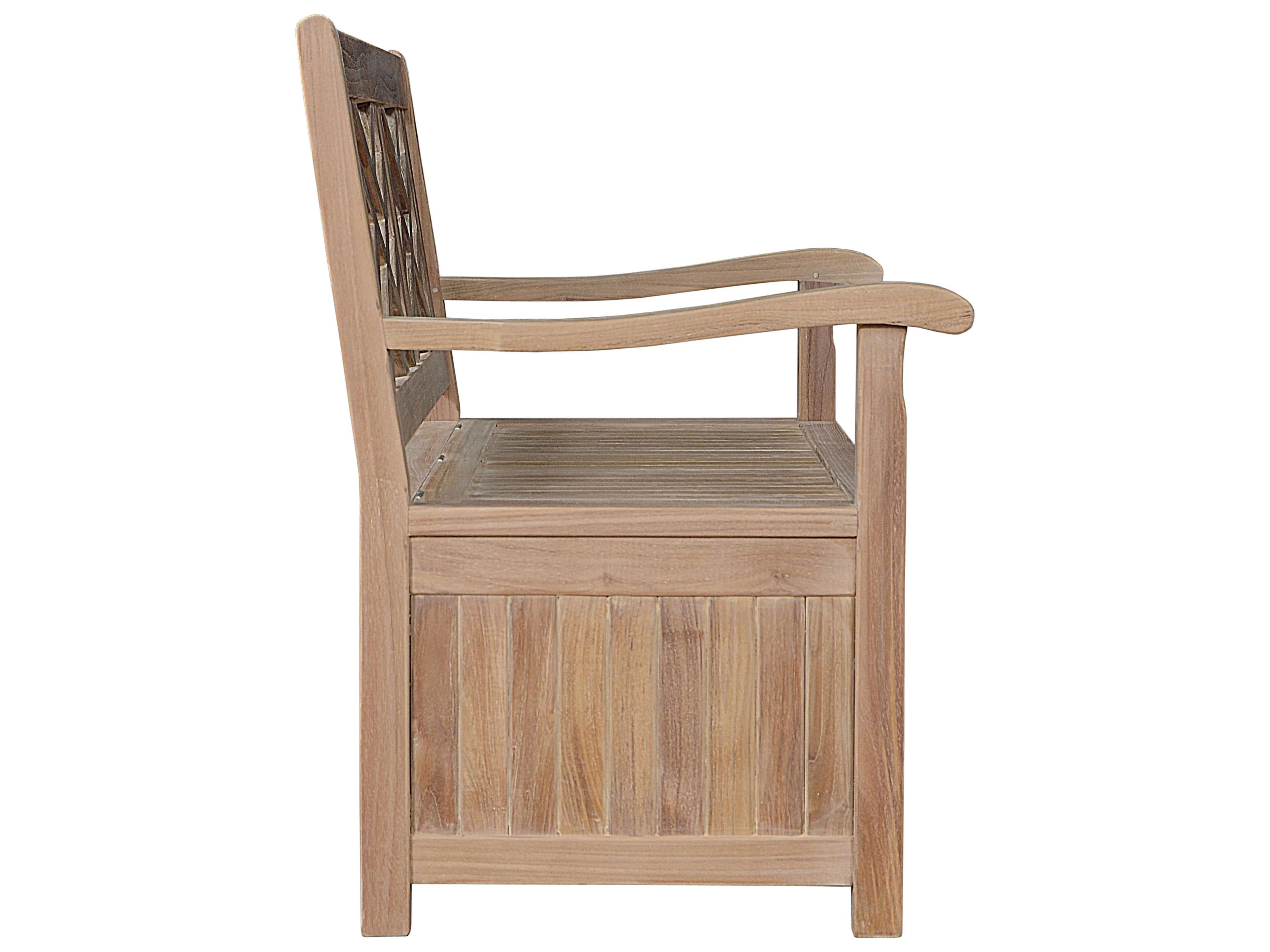Anderson Teak Vilano Storage Outdoor Patio Bench