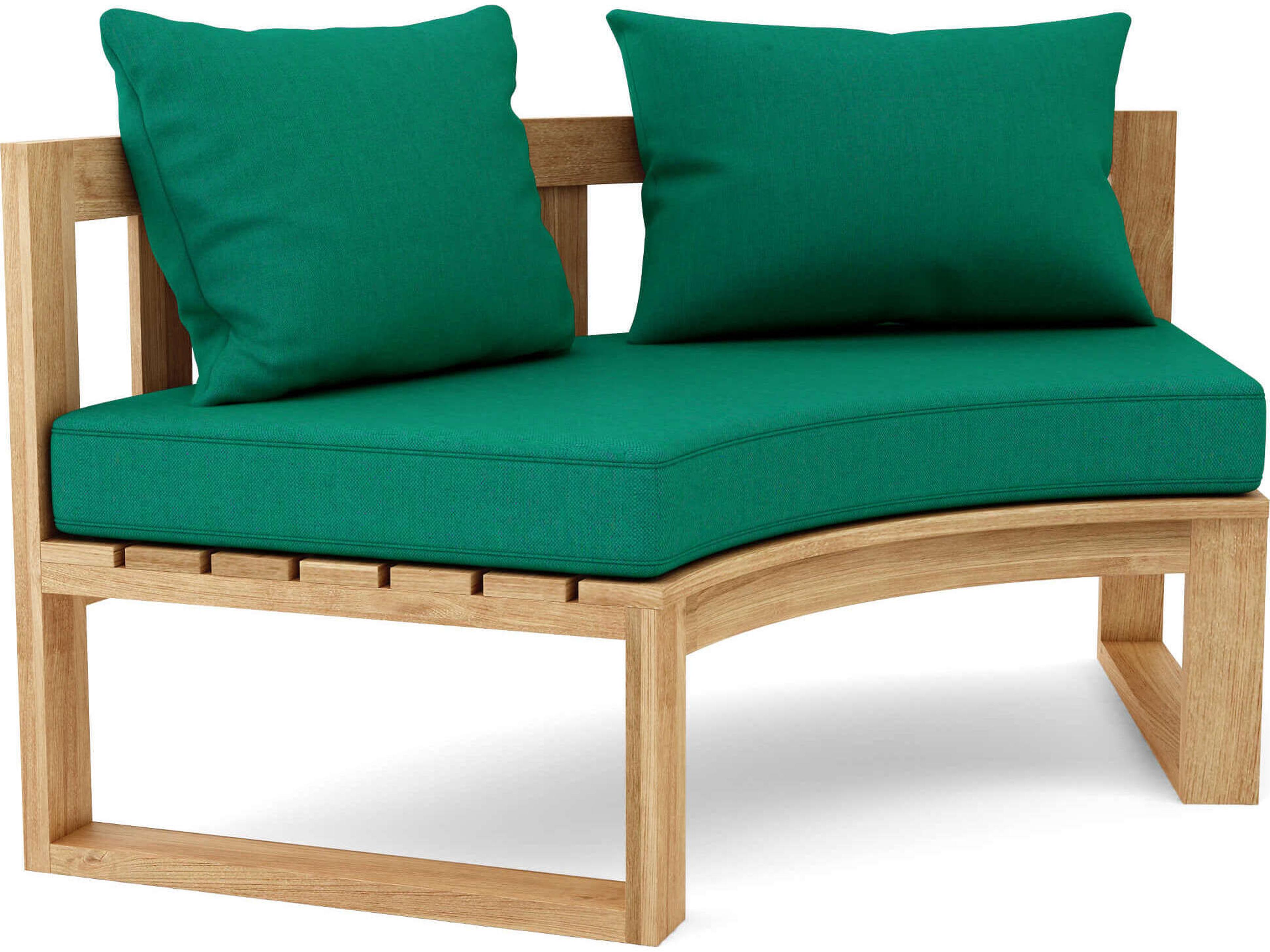 Circular Modular Deep Seating Teak Patio Lounge Chair