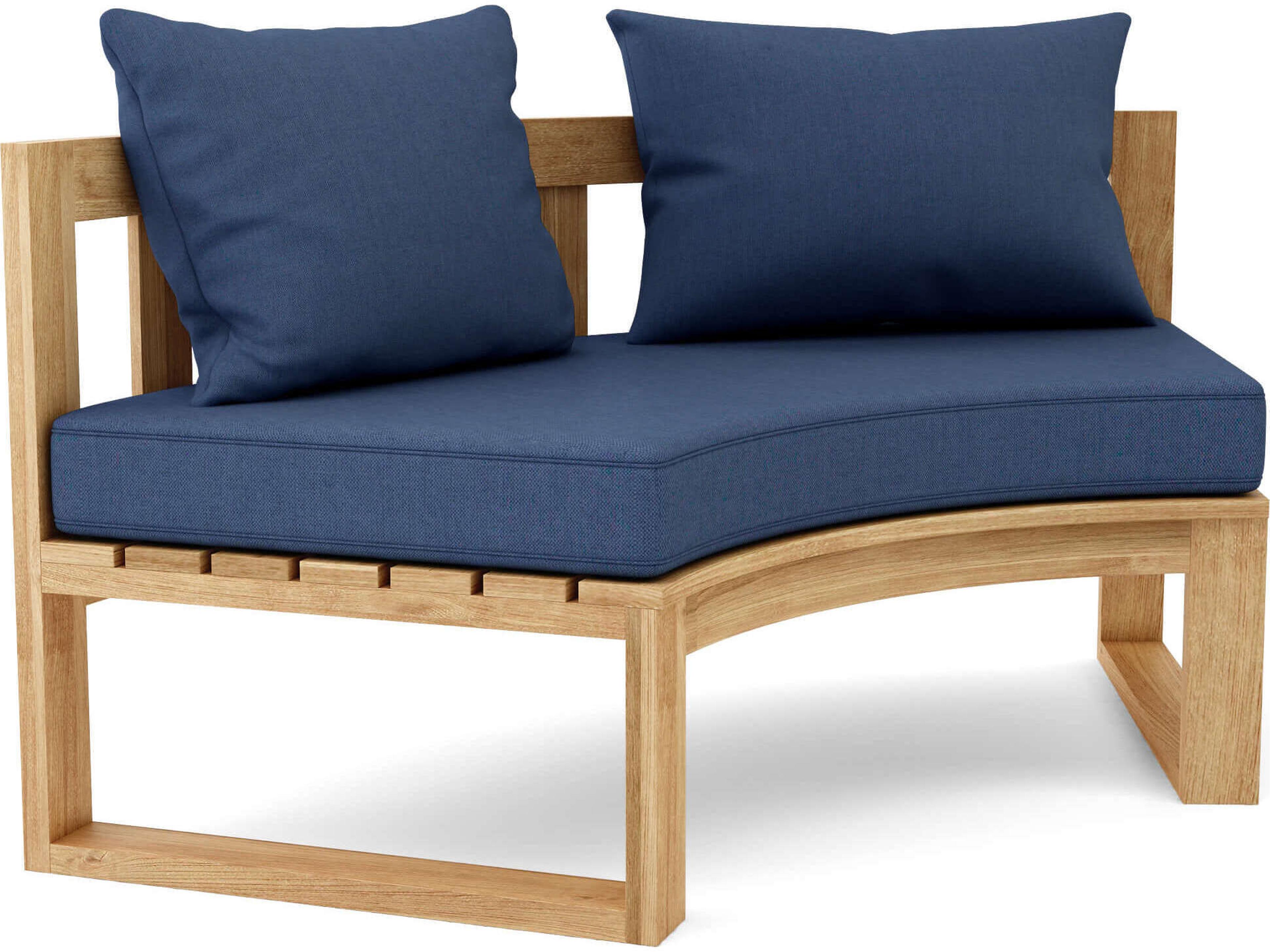 Anderson Teak Circular Modular Deep Seating Teak Patio Lounge Chair