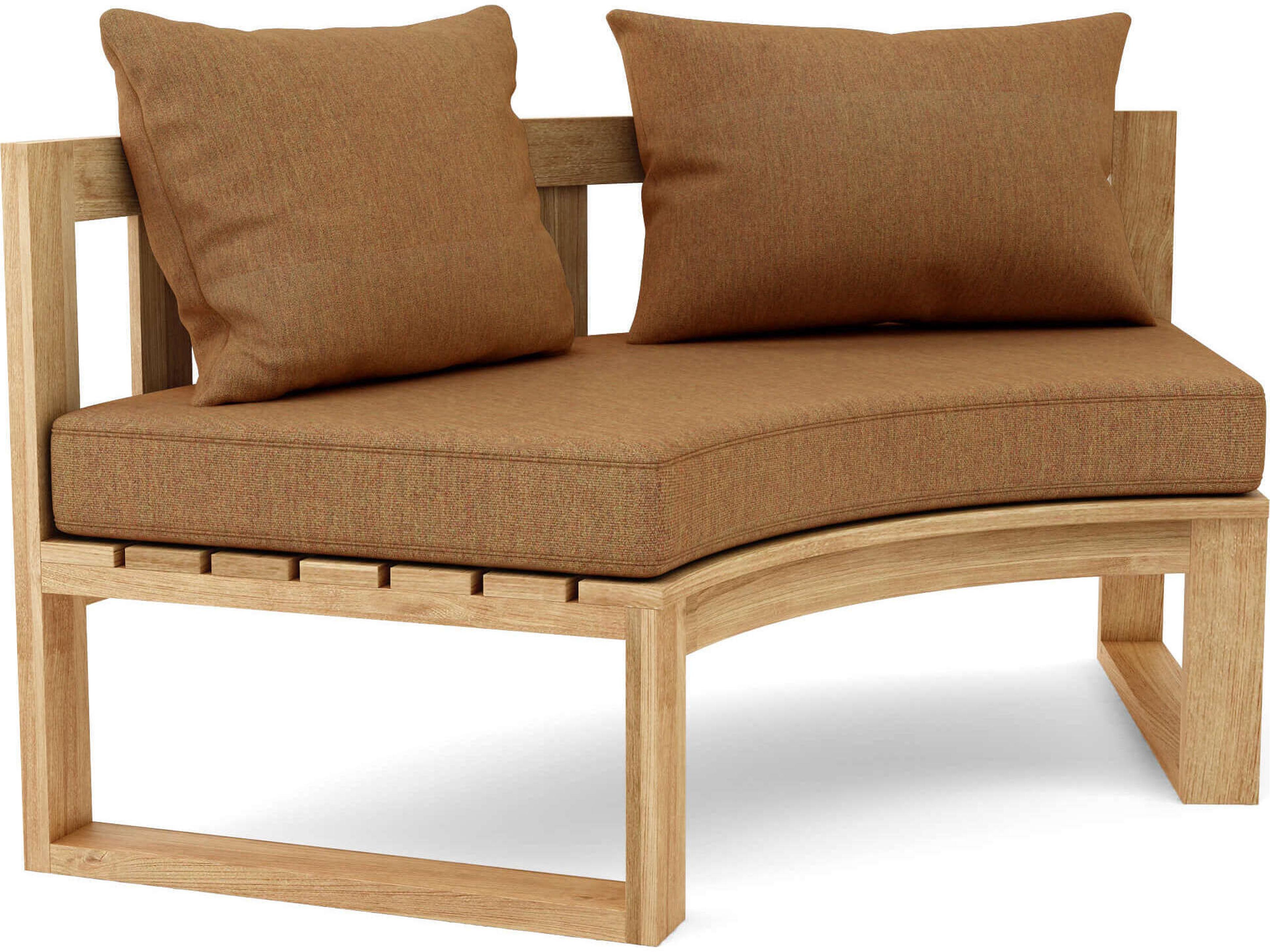 Anderson Teak Circular Modular Deep Seating Teak Patio Lounge Chair