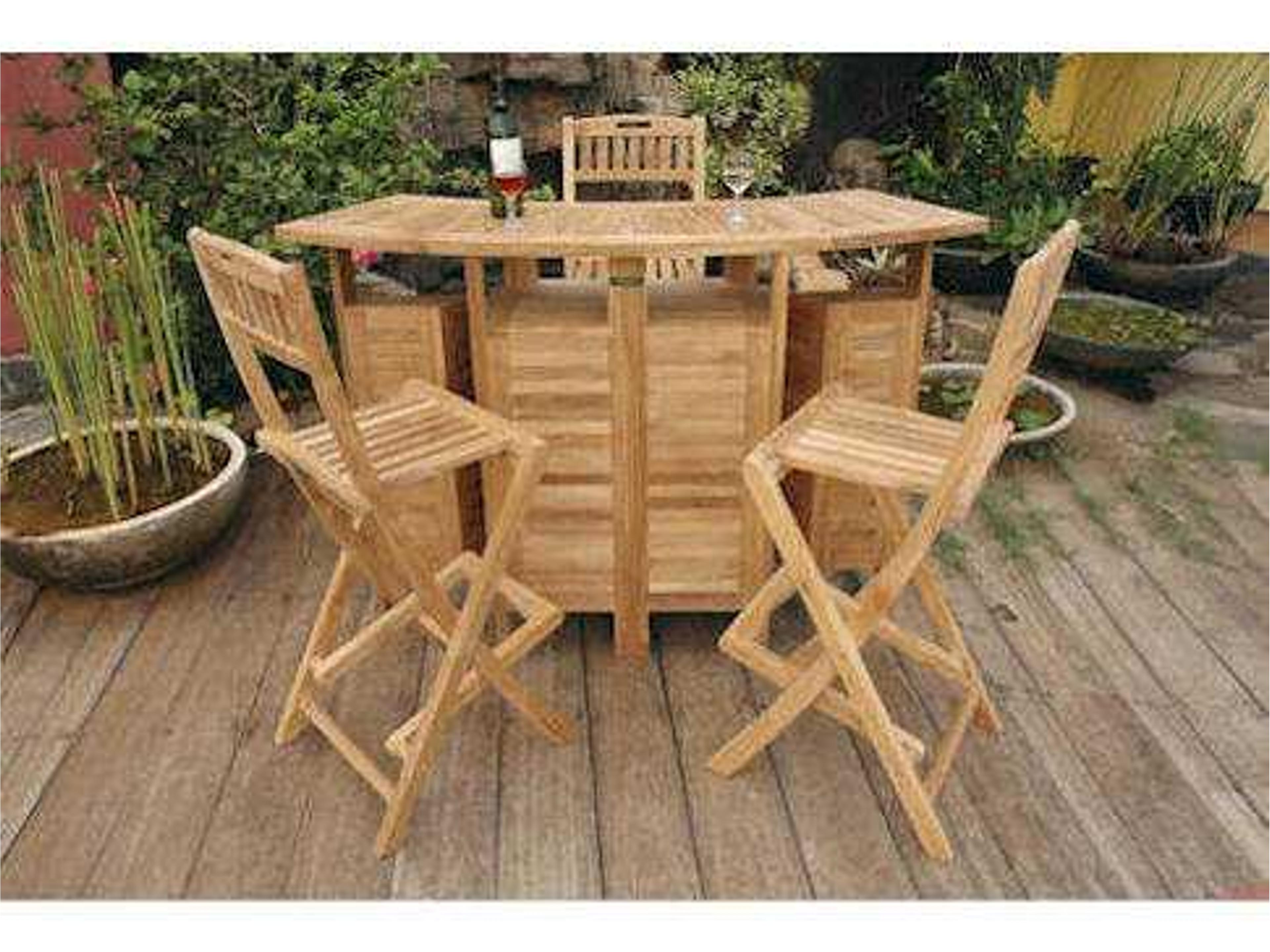 Anderson Teak Altavista Folding Bar Table