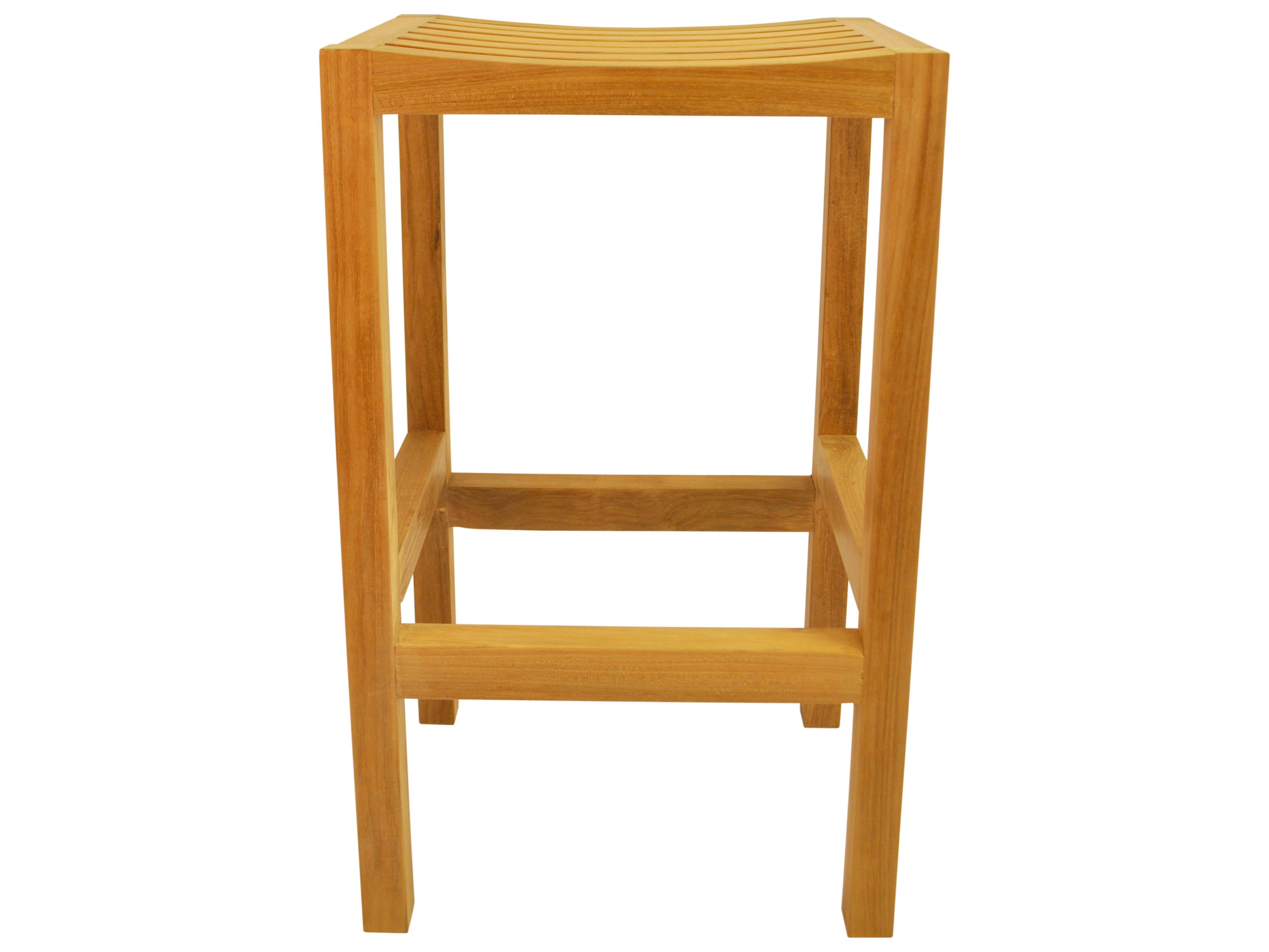 Anderson Teak New Montego Backless Outdoor Bar Chair