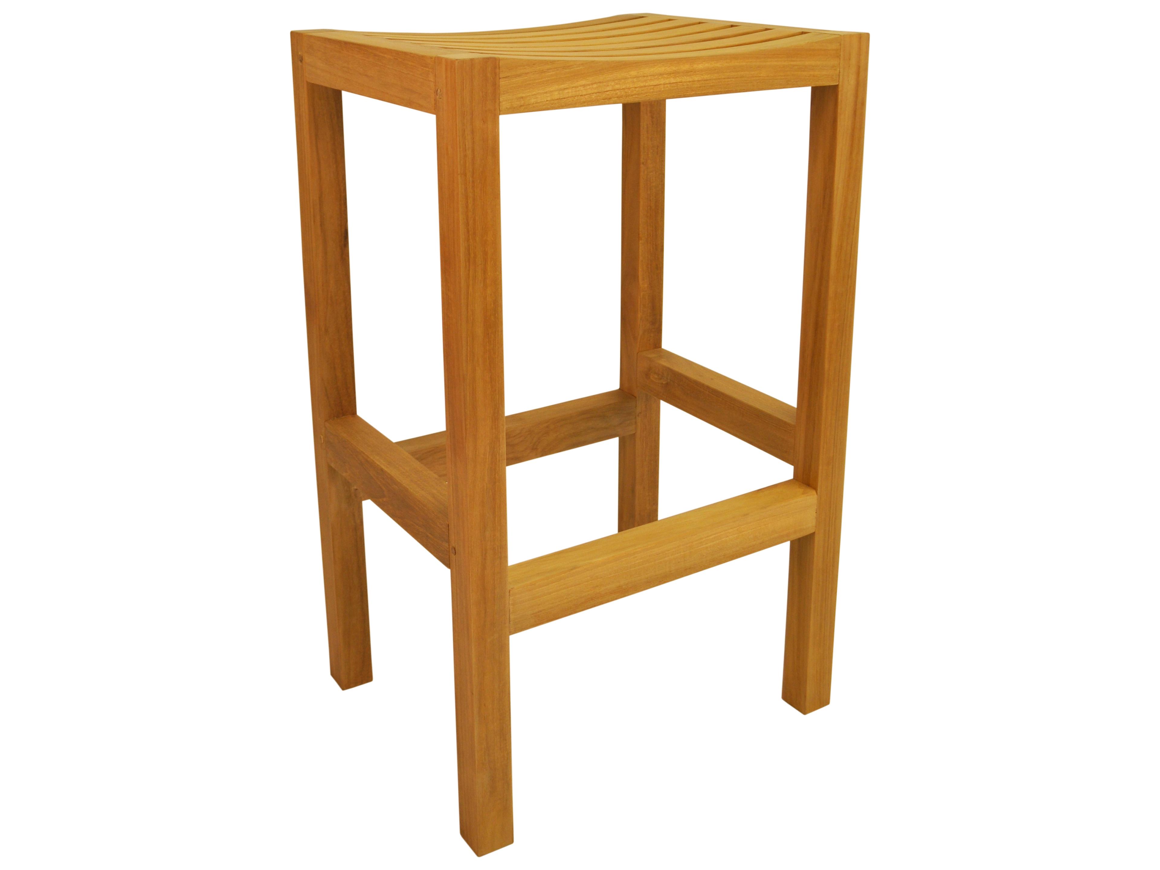 Anderson Teak New Montego Backless Outdoor Bar Chair