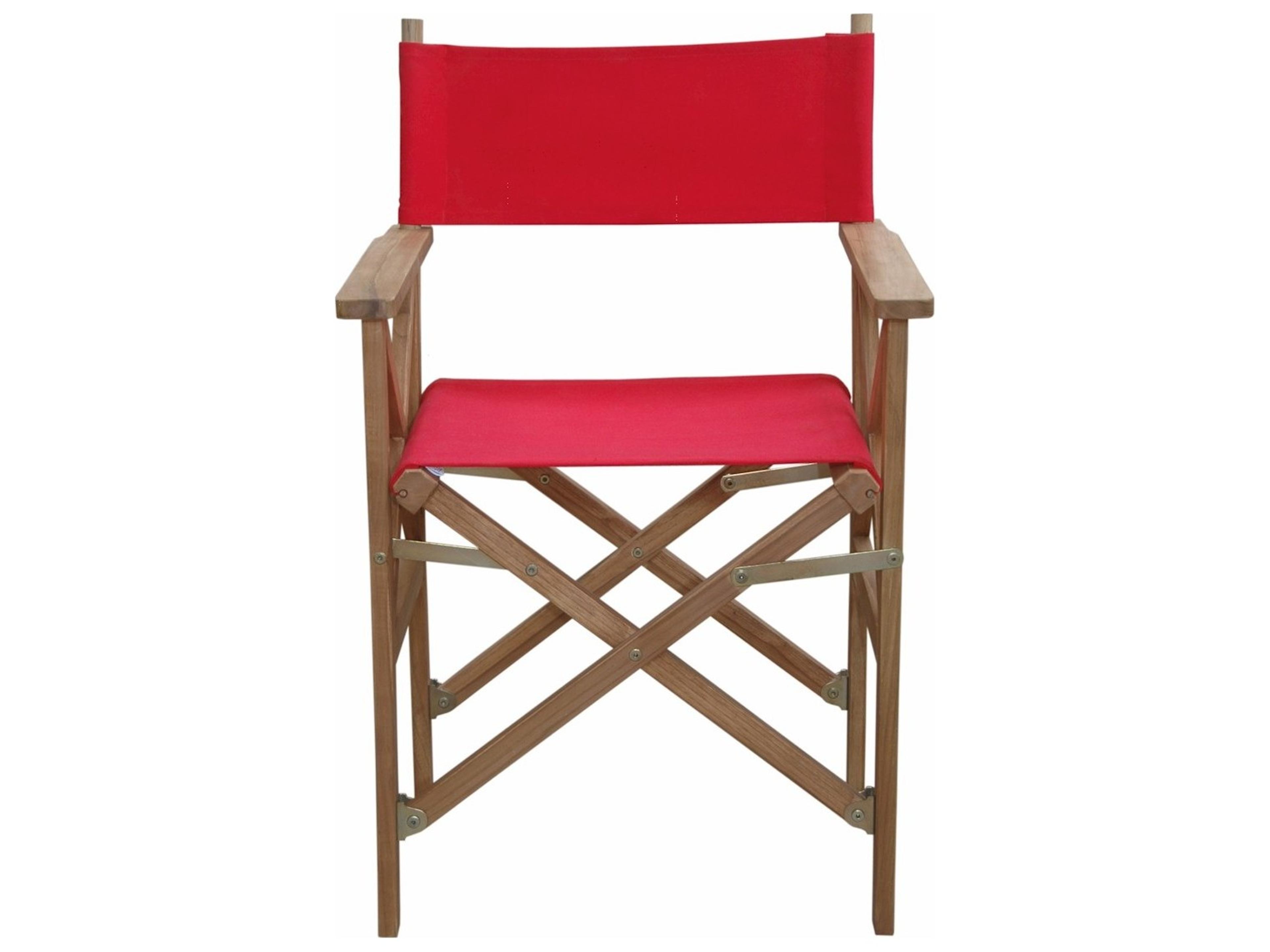 Anderson Teak Director Folding Armchair with Canvas Set of 2