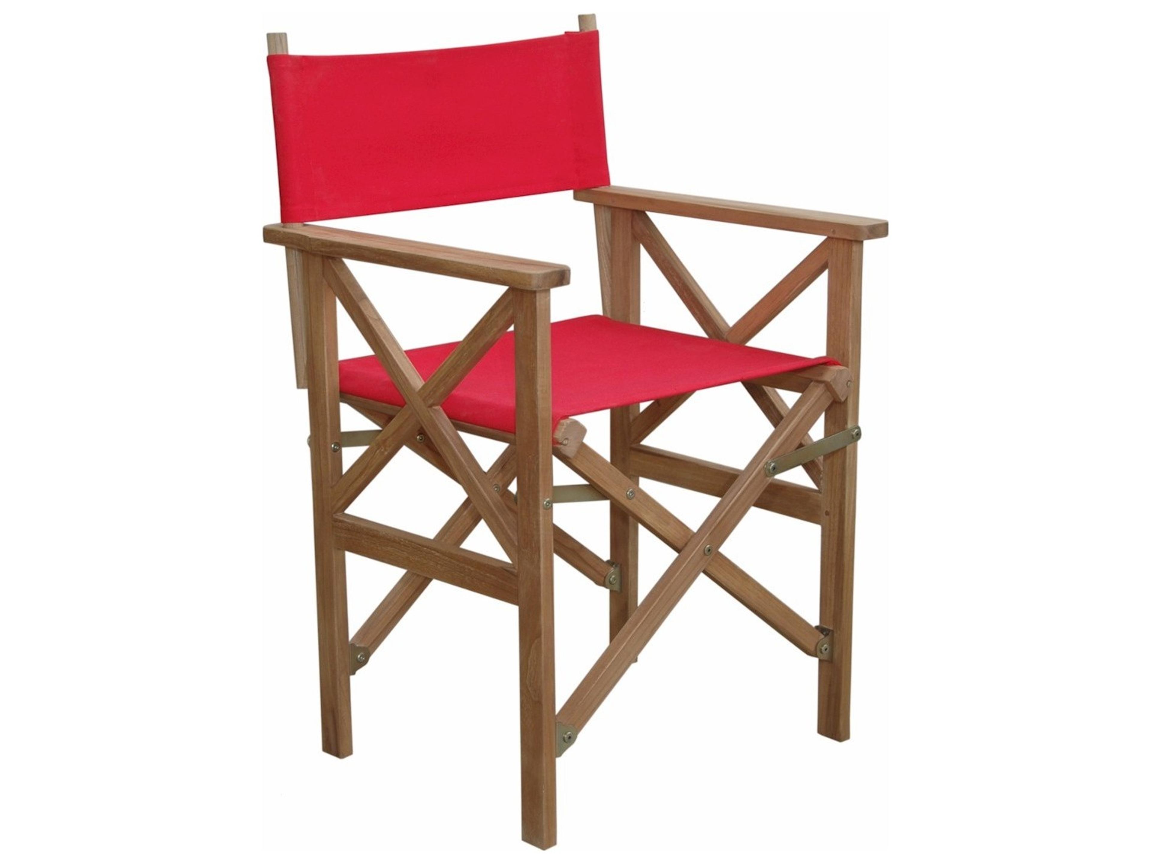 Director Folding Armchair with Canvas Set of 2