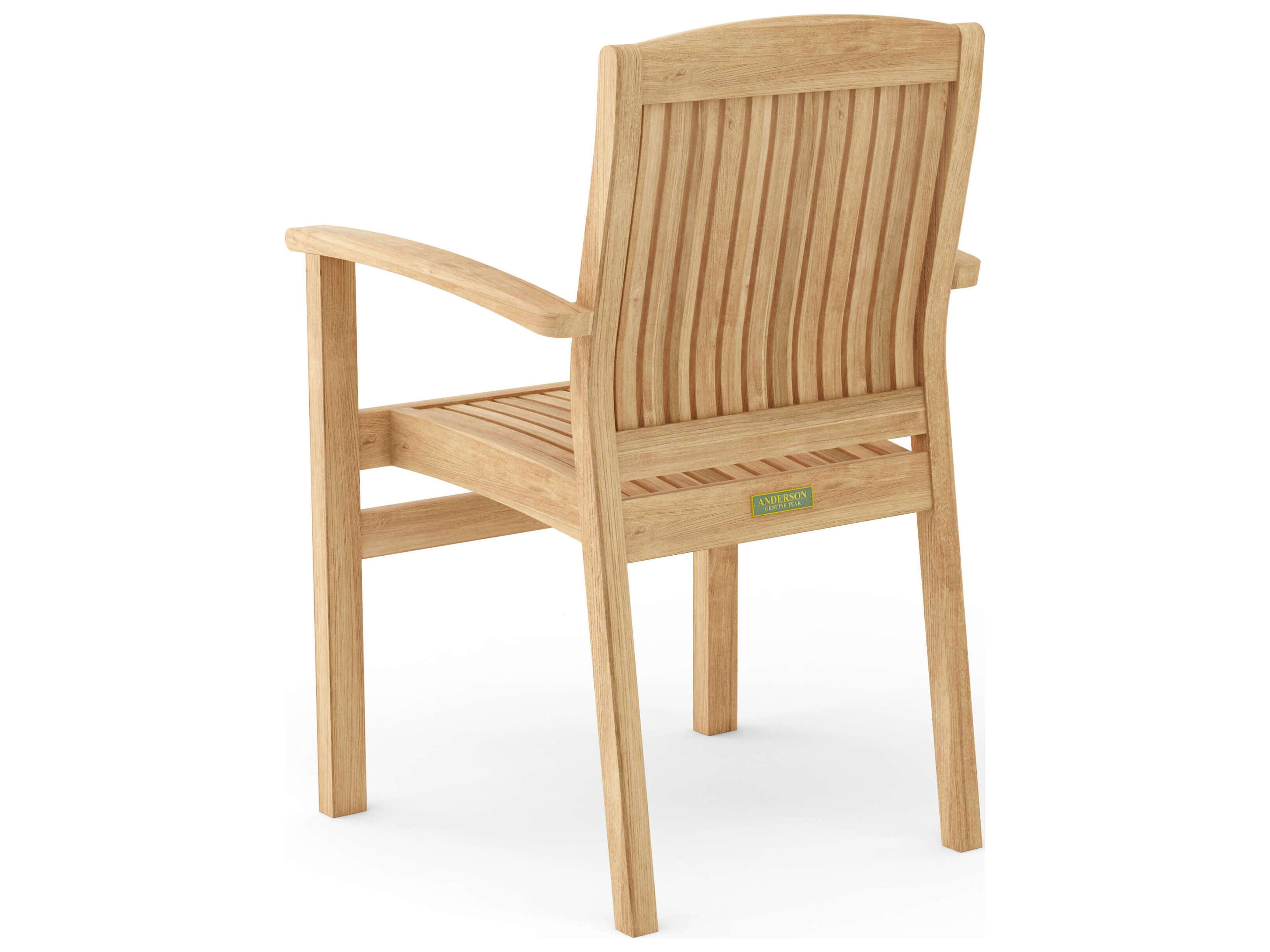 Anderson Teak Sahara Stackable Dining Armchair Set of 4