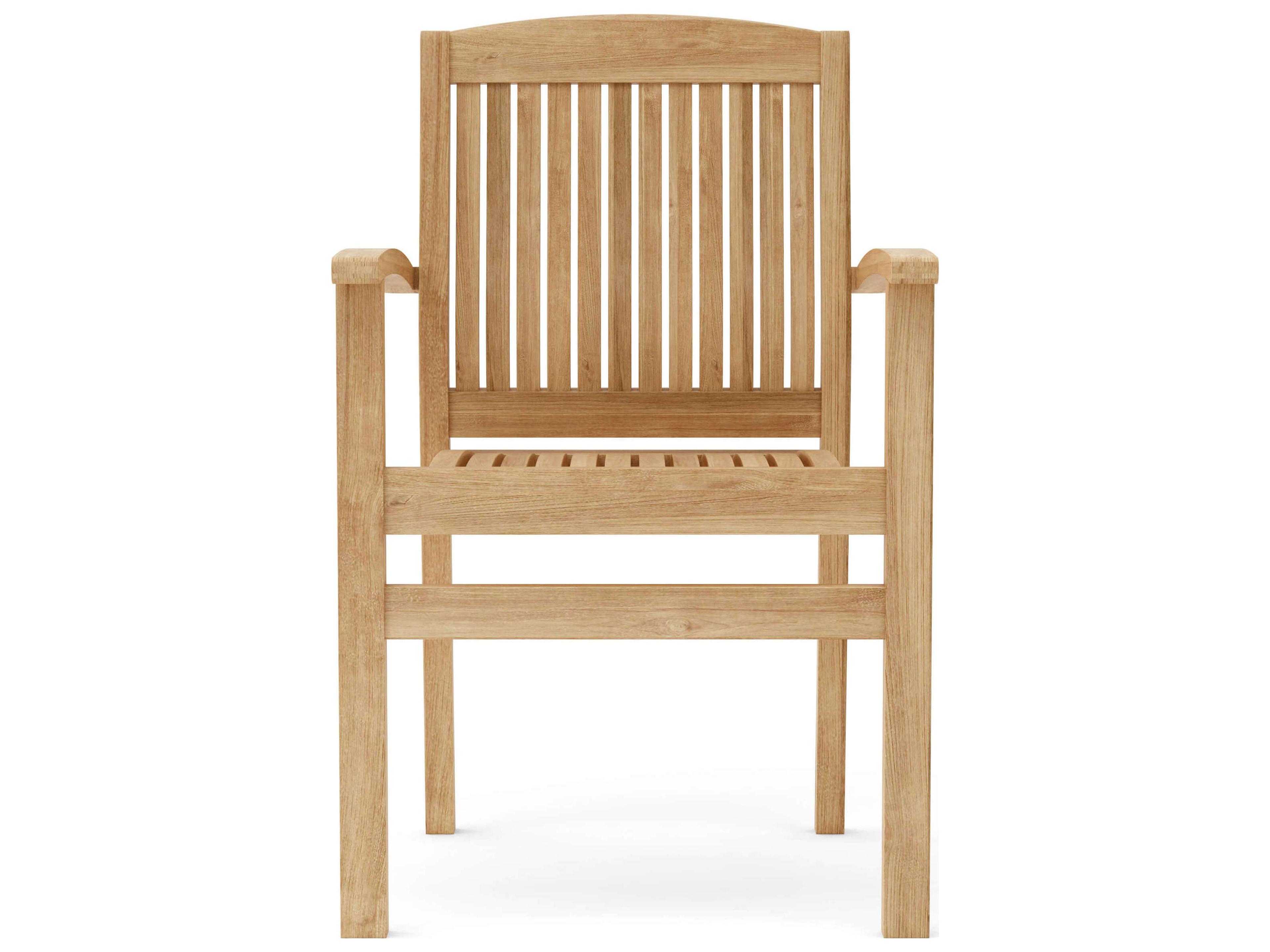 Anderson Teak Sahara Stackable Dining Armchair Set of 4