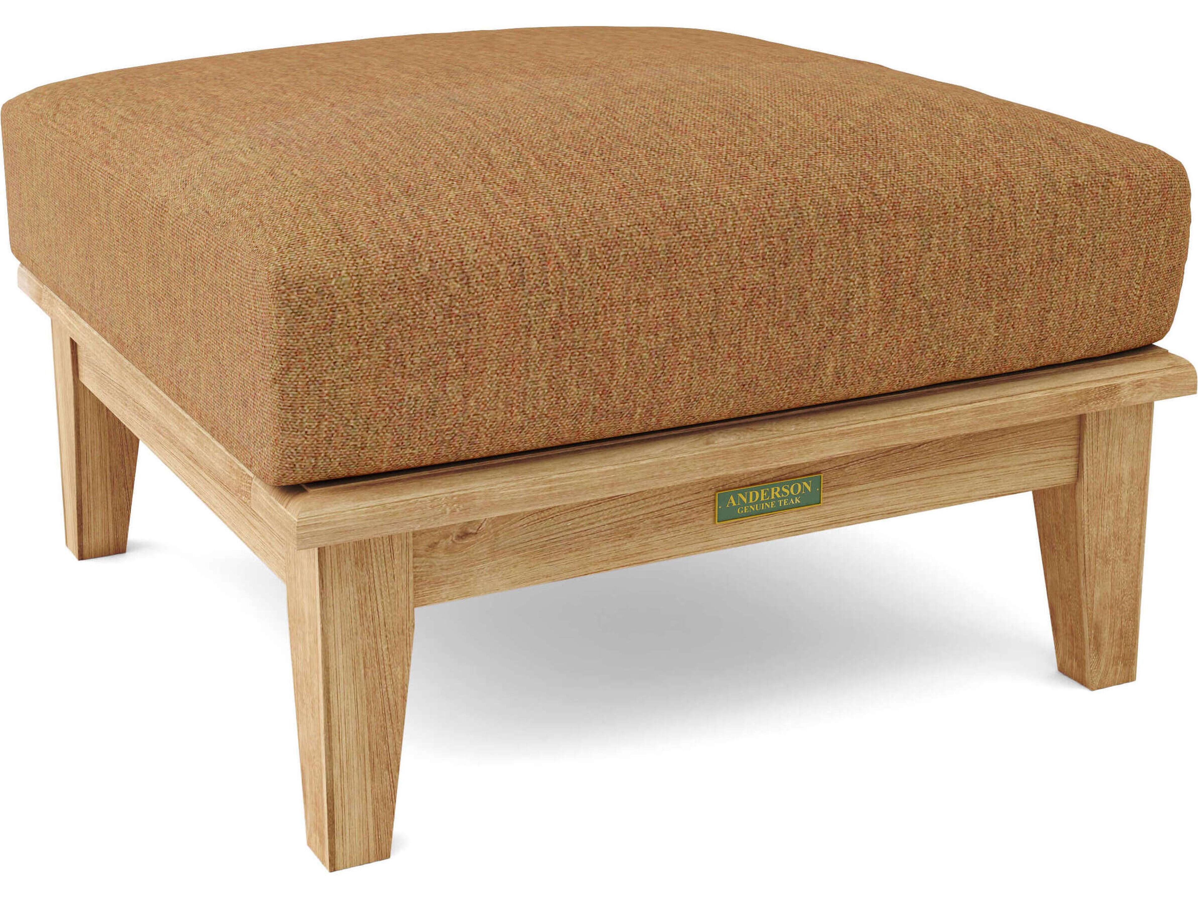 Anderson Teak Brianna Outdoor Ottoman with Cushion