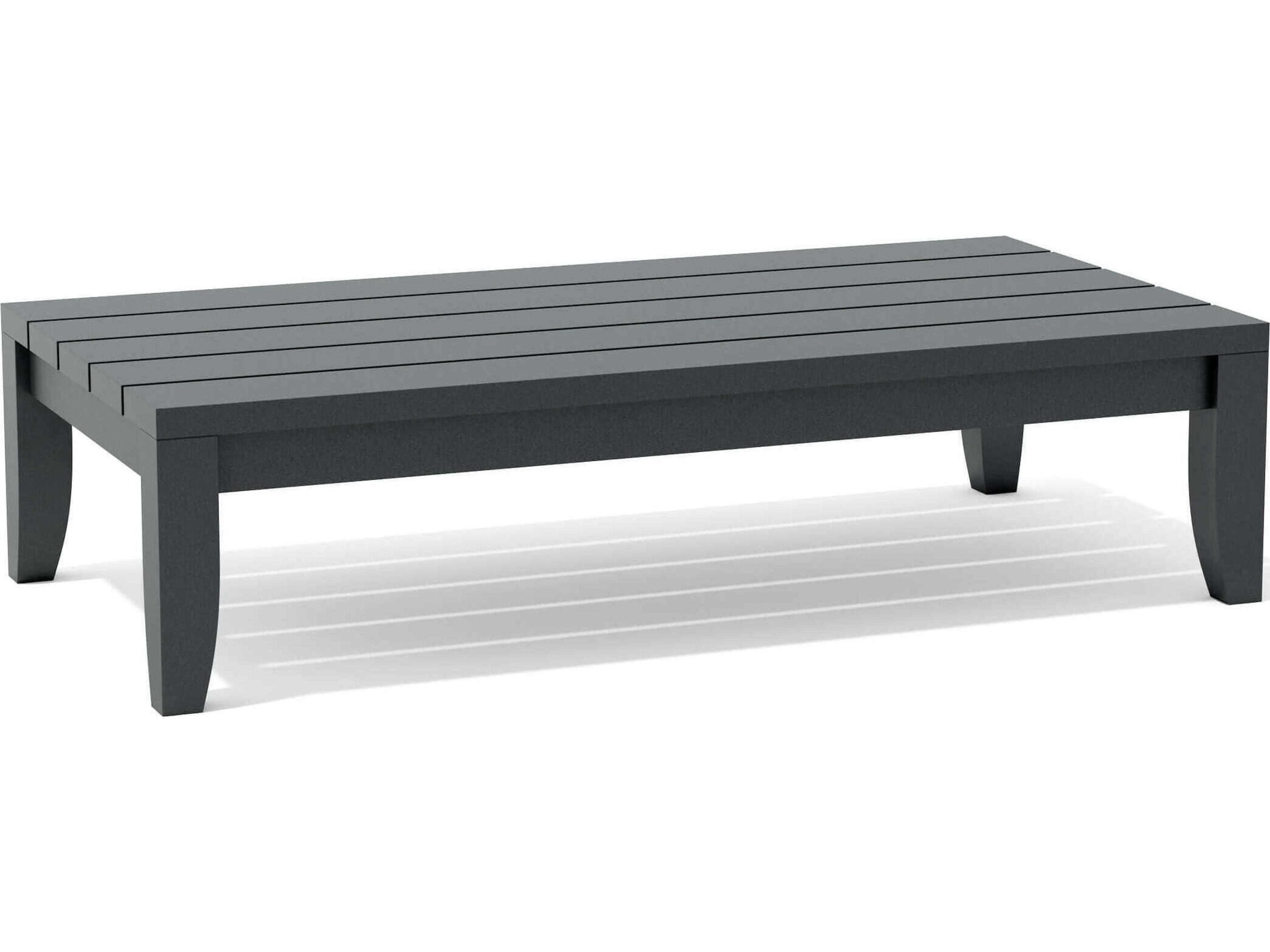 Coronado Aluminum Dark Grey Rectangular Patio Coffee Table