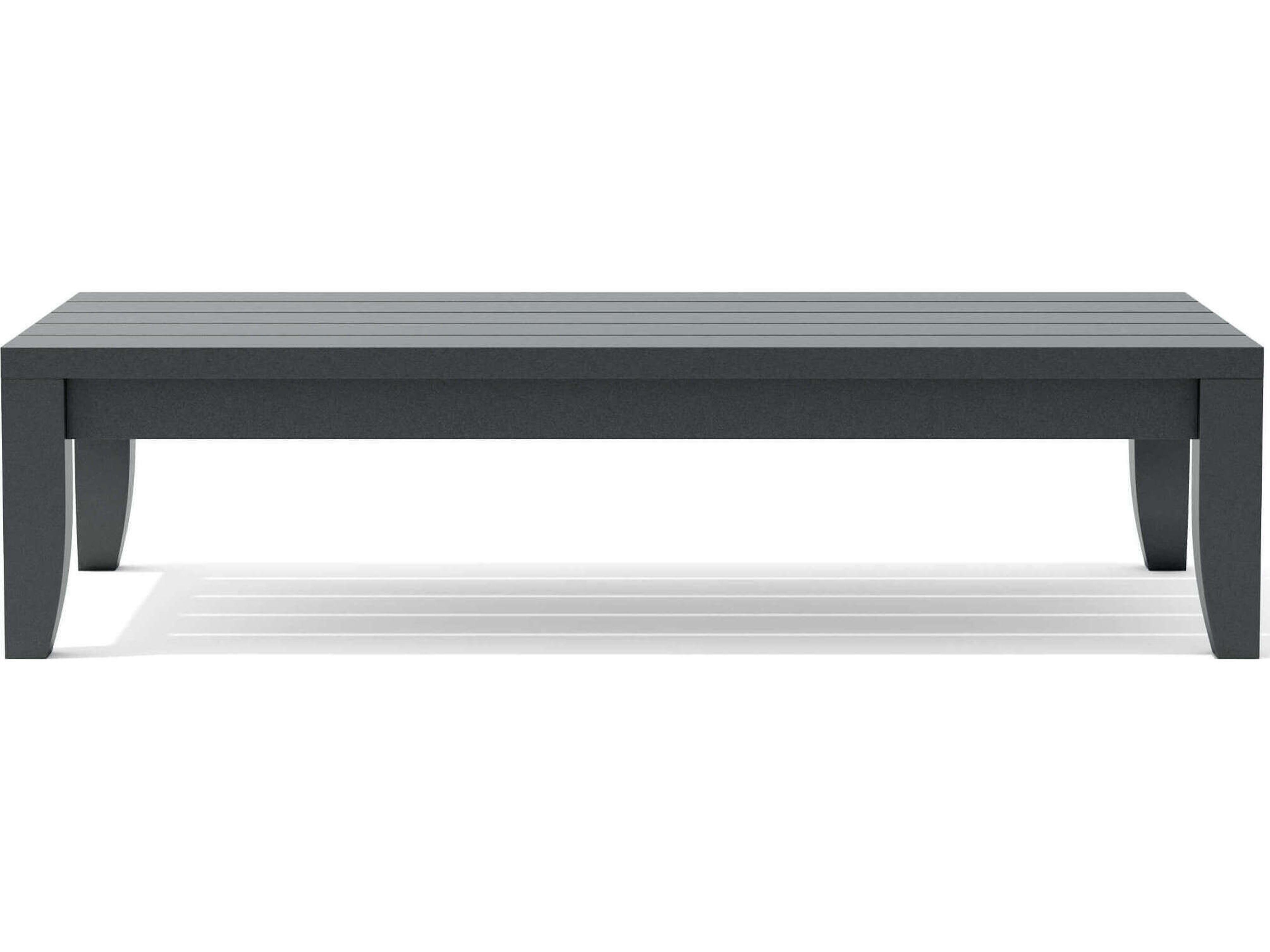Anderson Teak Coronado Aluminum Dark Grey Rectangular Patio Coffee Table