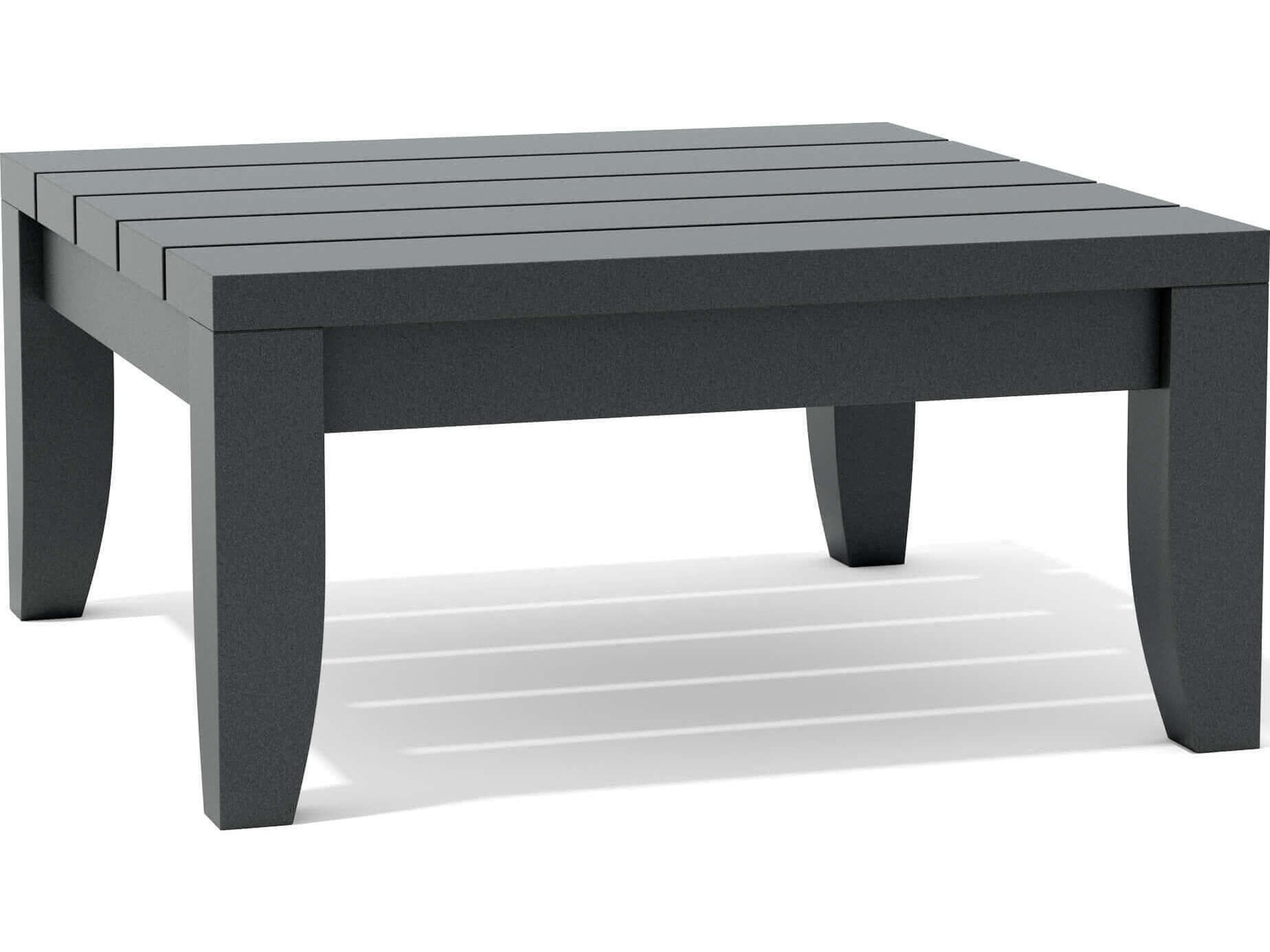 Coronado Aluminum Dark Grey Square Outdoor Patio End Table