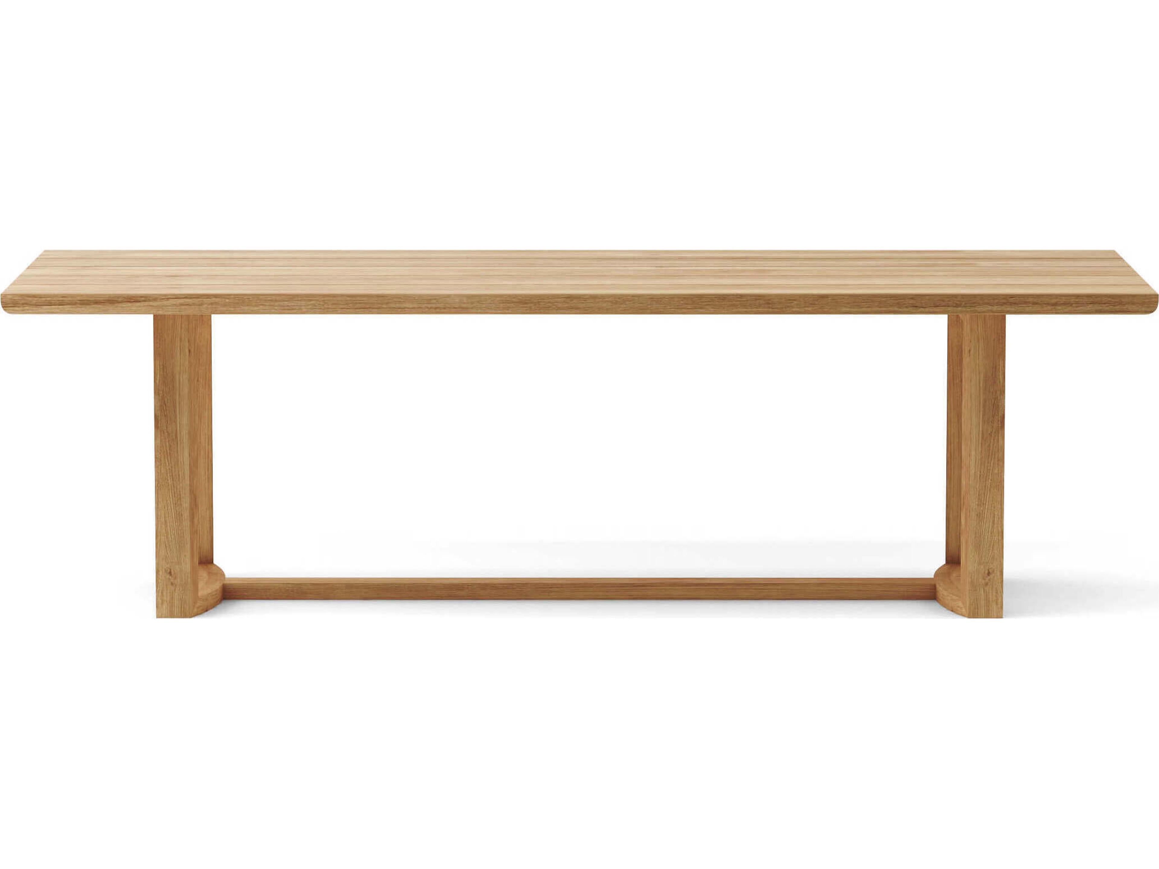 Anderson Teak Catania Natural Rectangular Outdoor Patio Dining Table