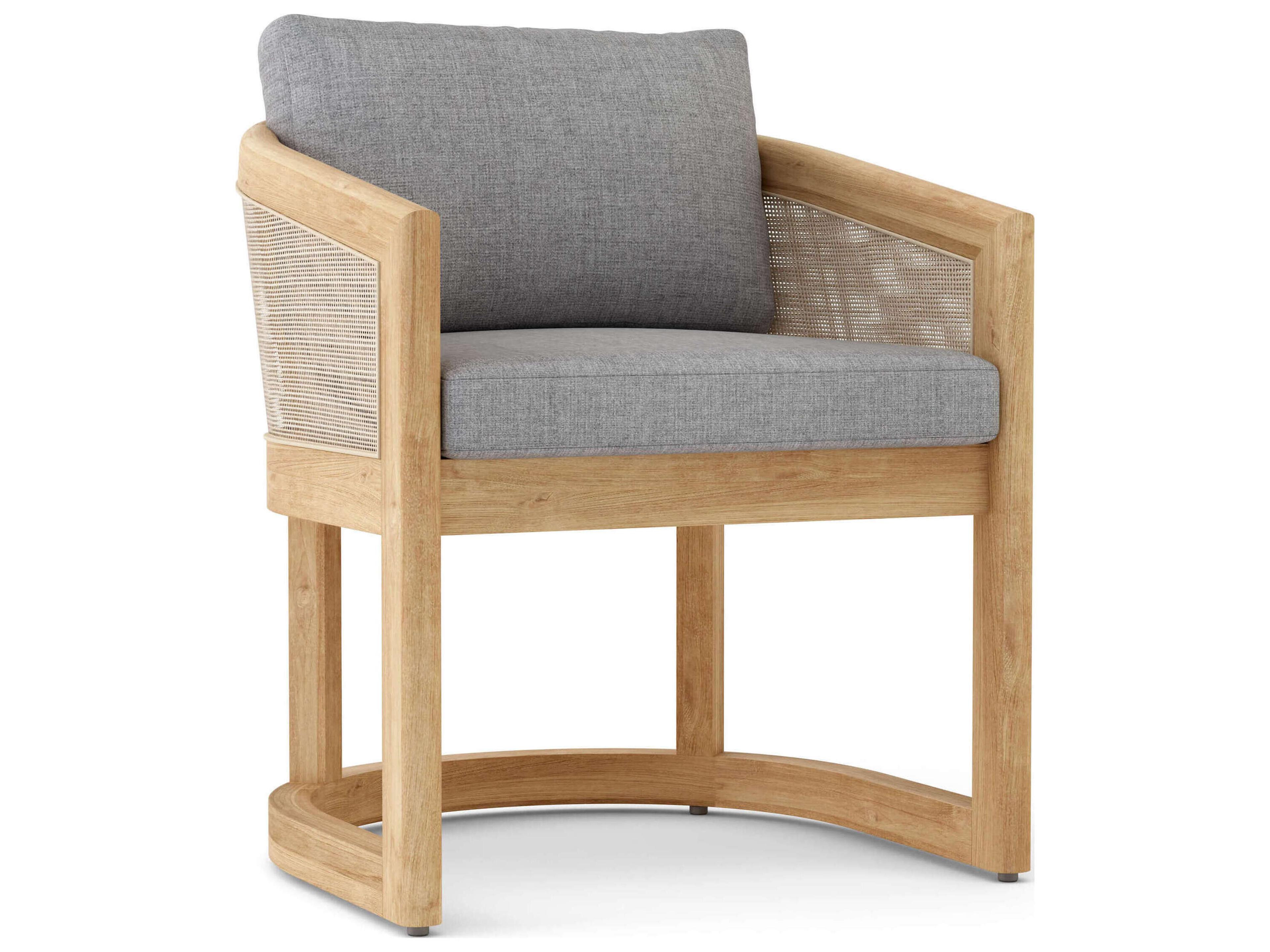 Catania Natural Patio Dining Arm Chair