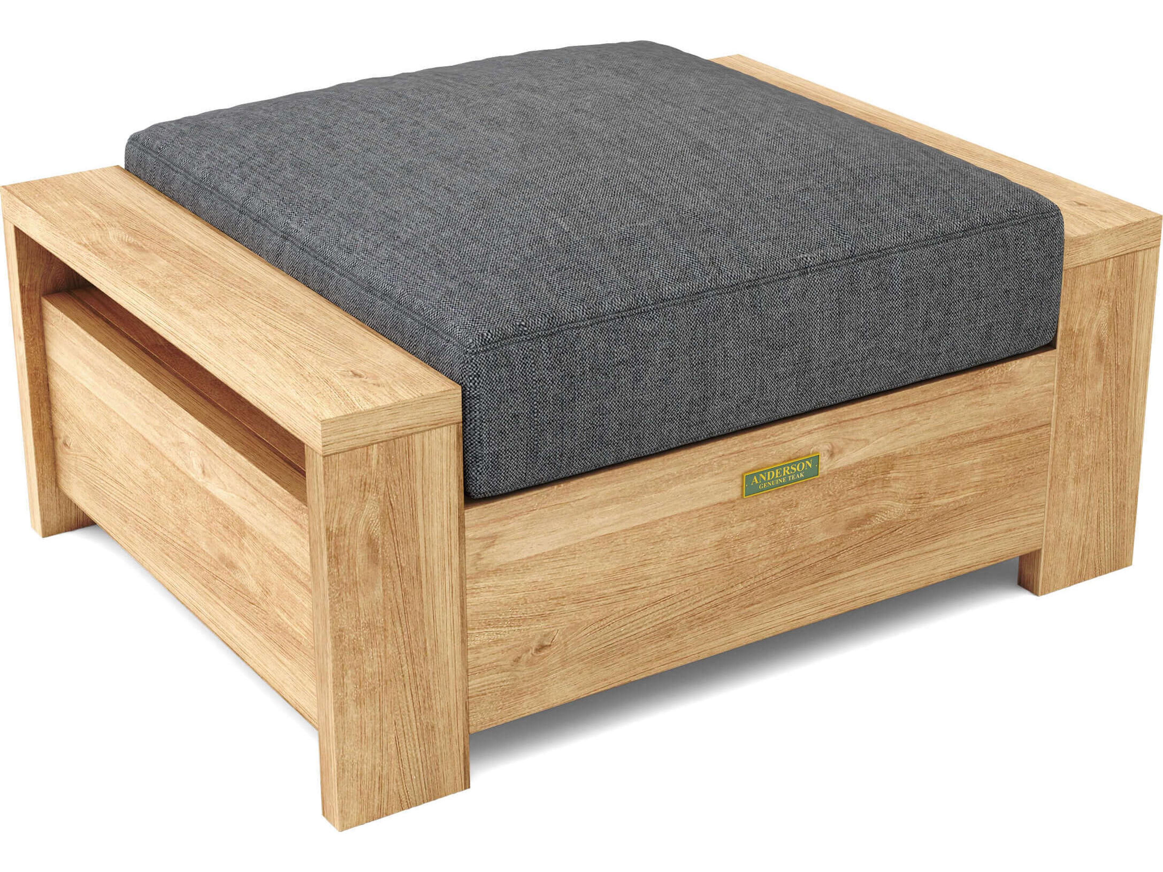 Anderson Teak Madera Deep Seating Teak Outdoor Patio Ottoman