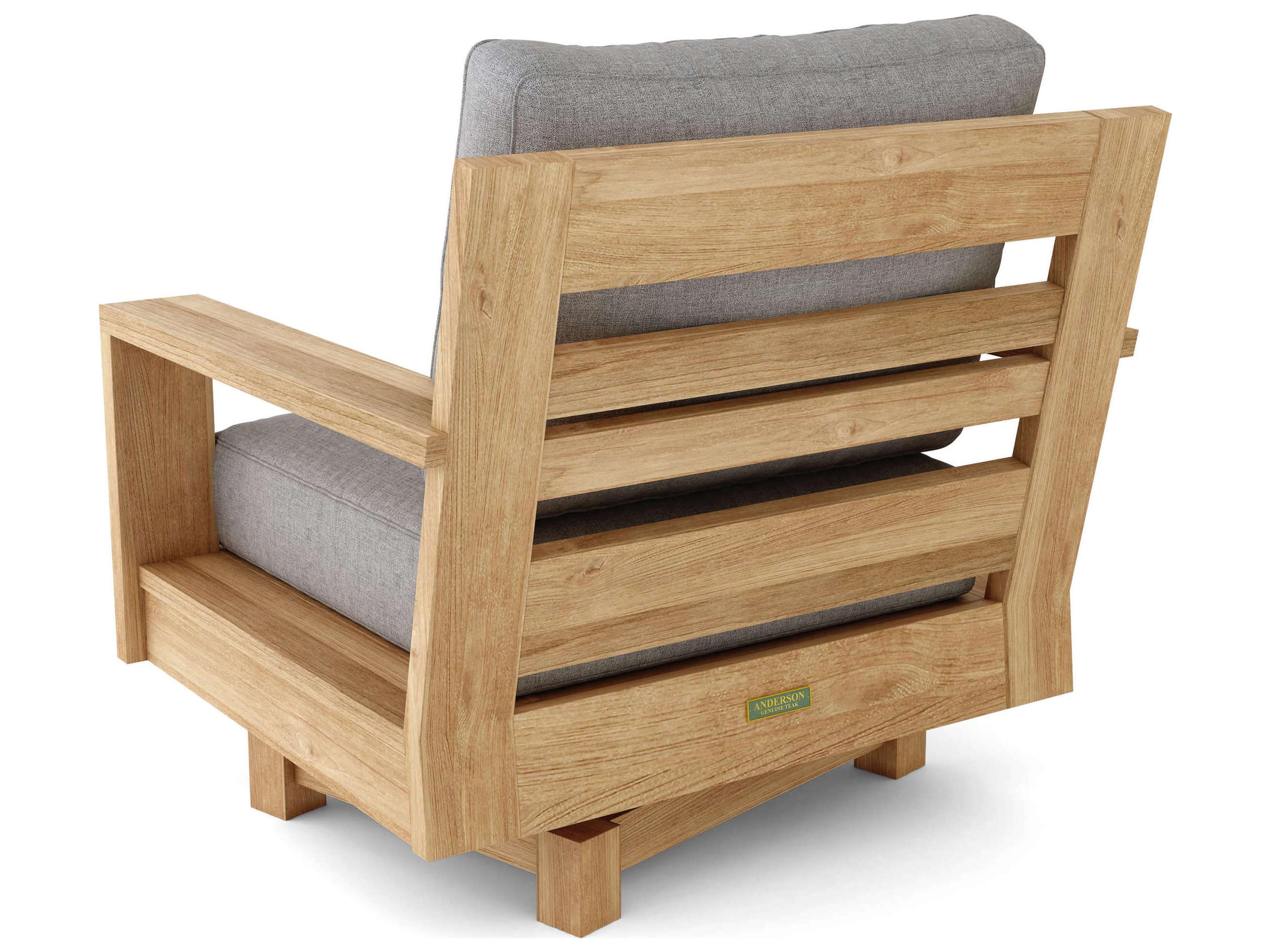 Anderson Teak Madera Deep Seating Swivel Teak Patio Lounge Chair