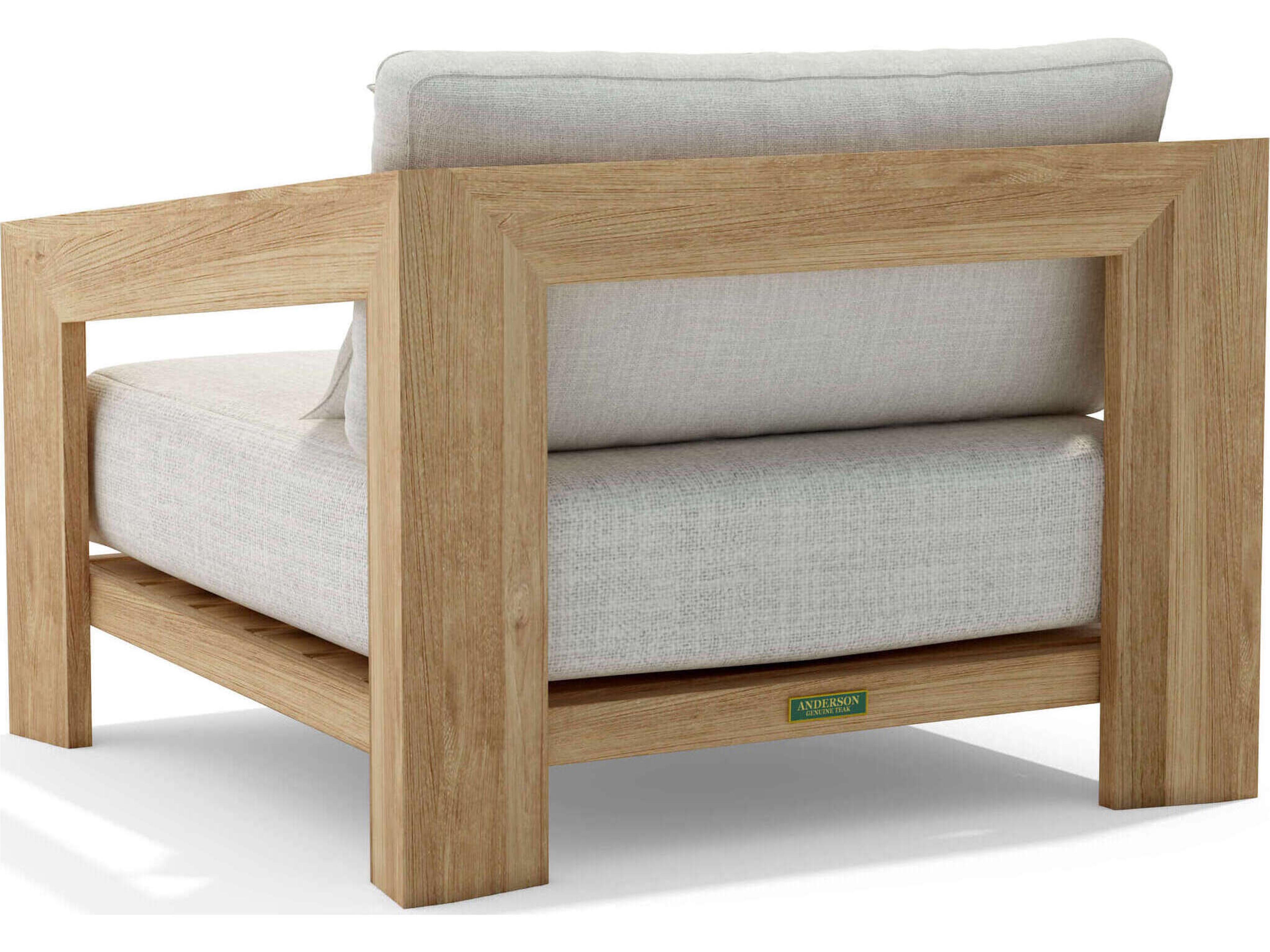 Anderson Teak Smyrna Natural Outdoor Patio Lounge Chair