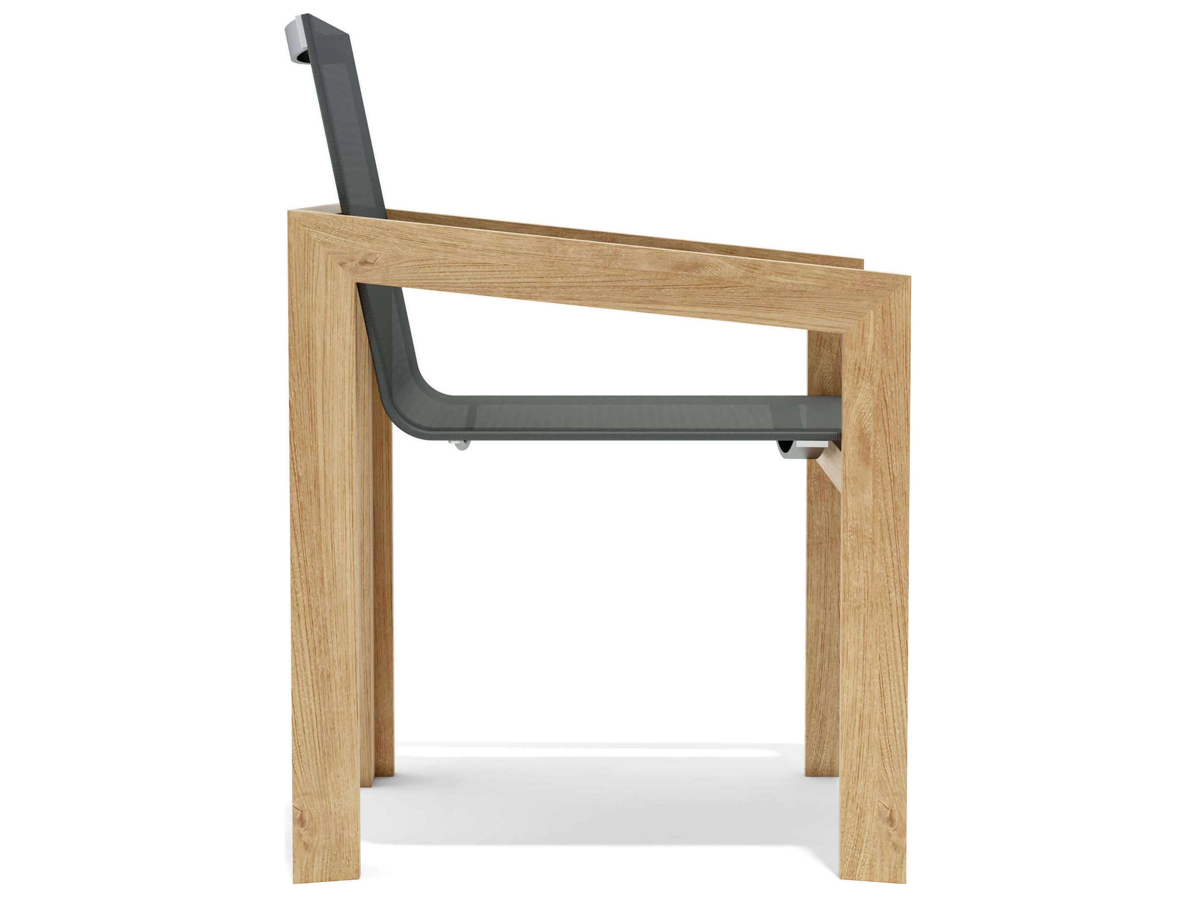 Anderson Teak Smyrna Natural Sling Outdoor Dining Arm Chair