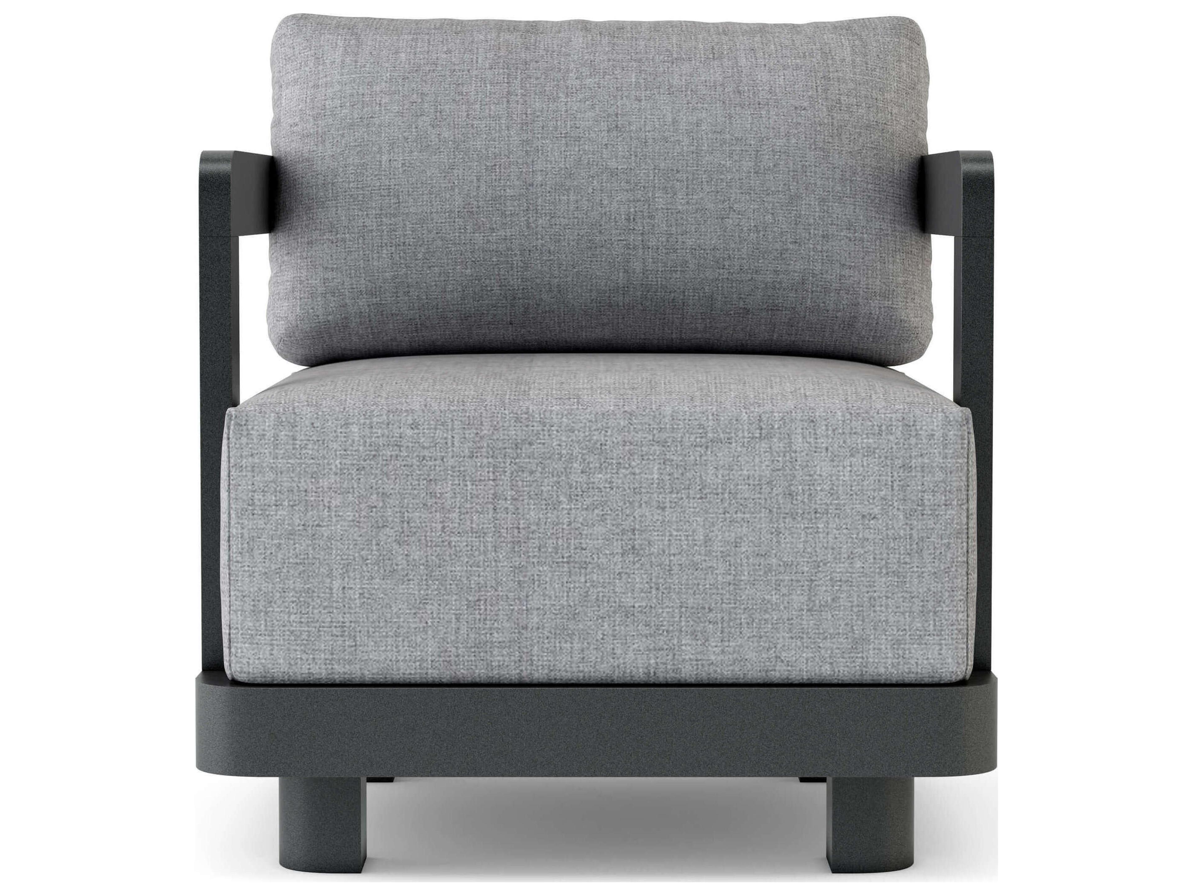 Anderson Teak Granada Aluminum Dark Grey Deep Seating Outdoor Lounge Chair