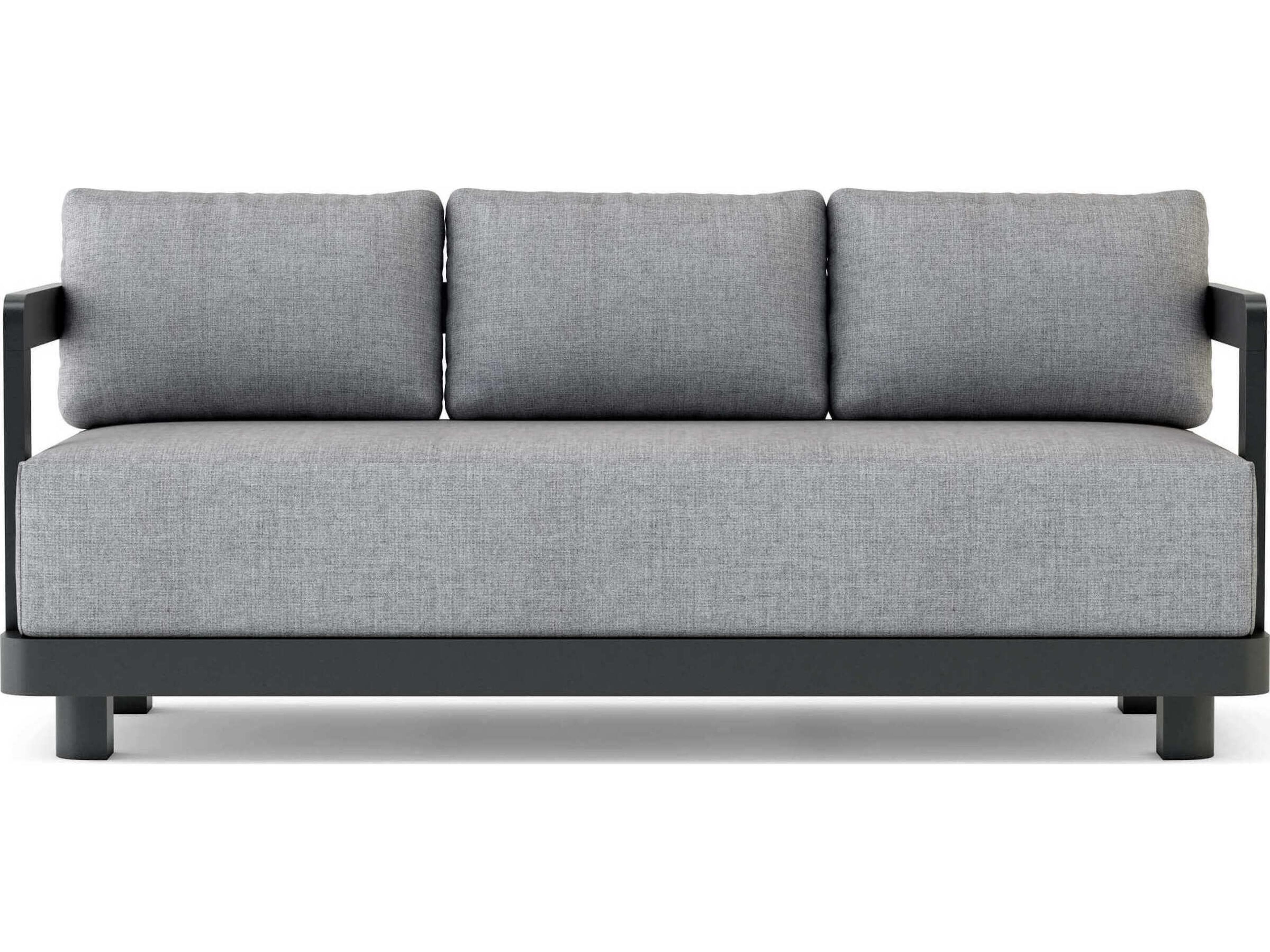 Anderson Teak Granada Aluminum Dark Grey Deep Seating Patio Sofa