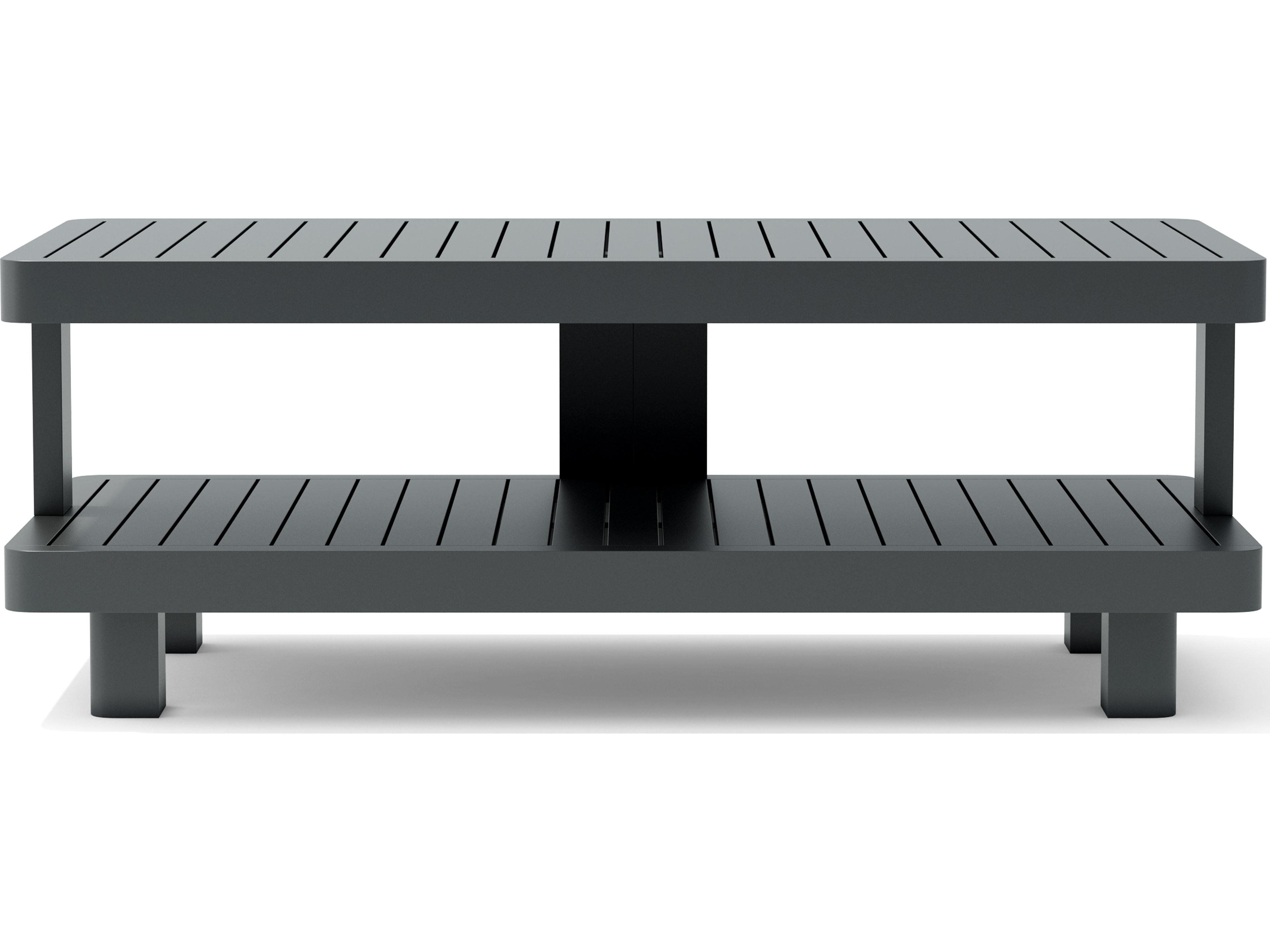 Anderson Teak Granada Aluminum Dark Grey Rectangular Outdoor Patio Coffee Table