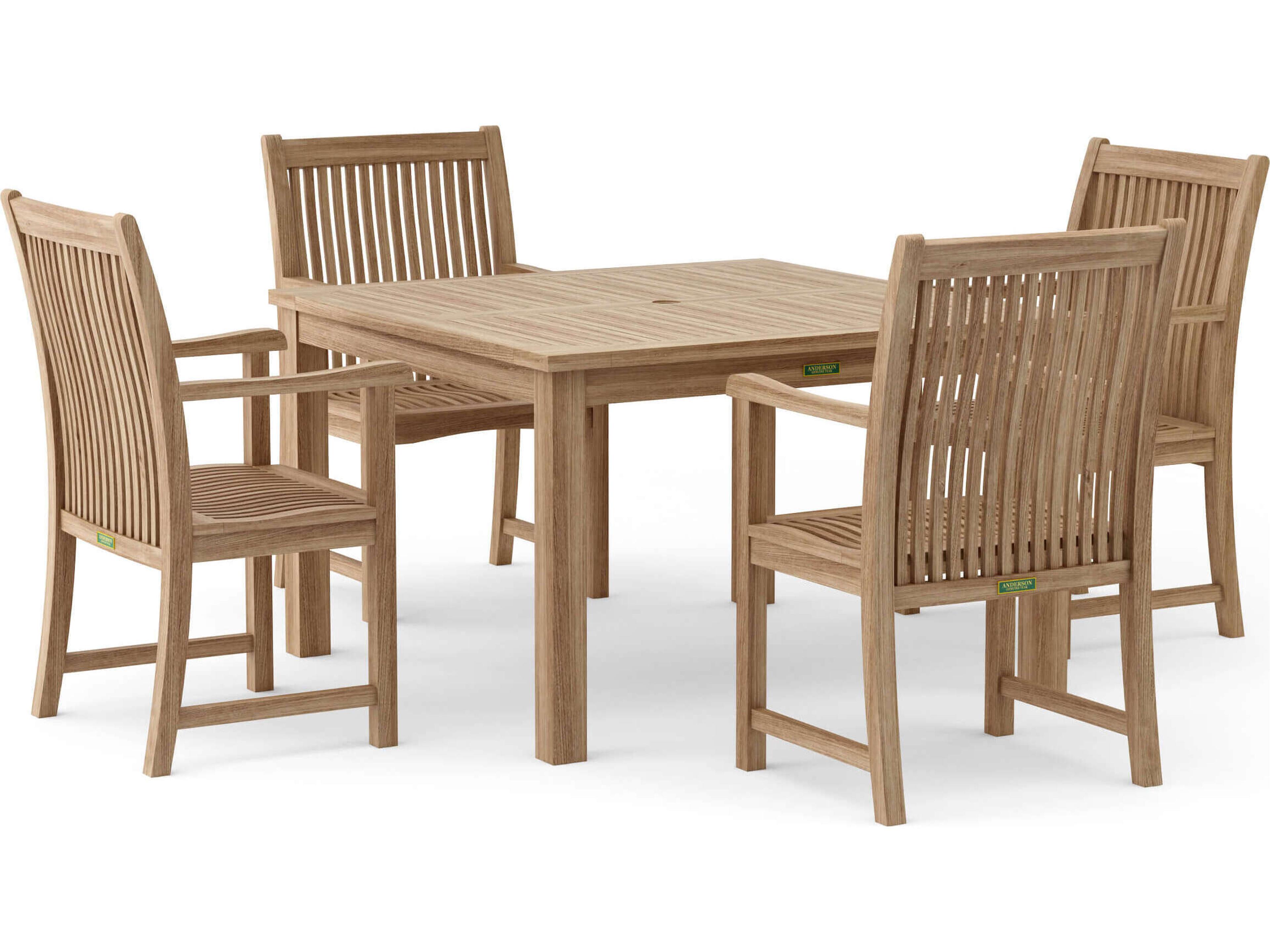 Anderson Teak Windsor Chicago 5-Piece Dining Table Set