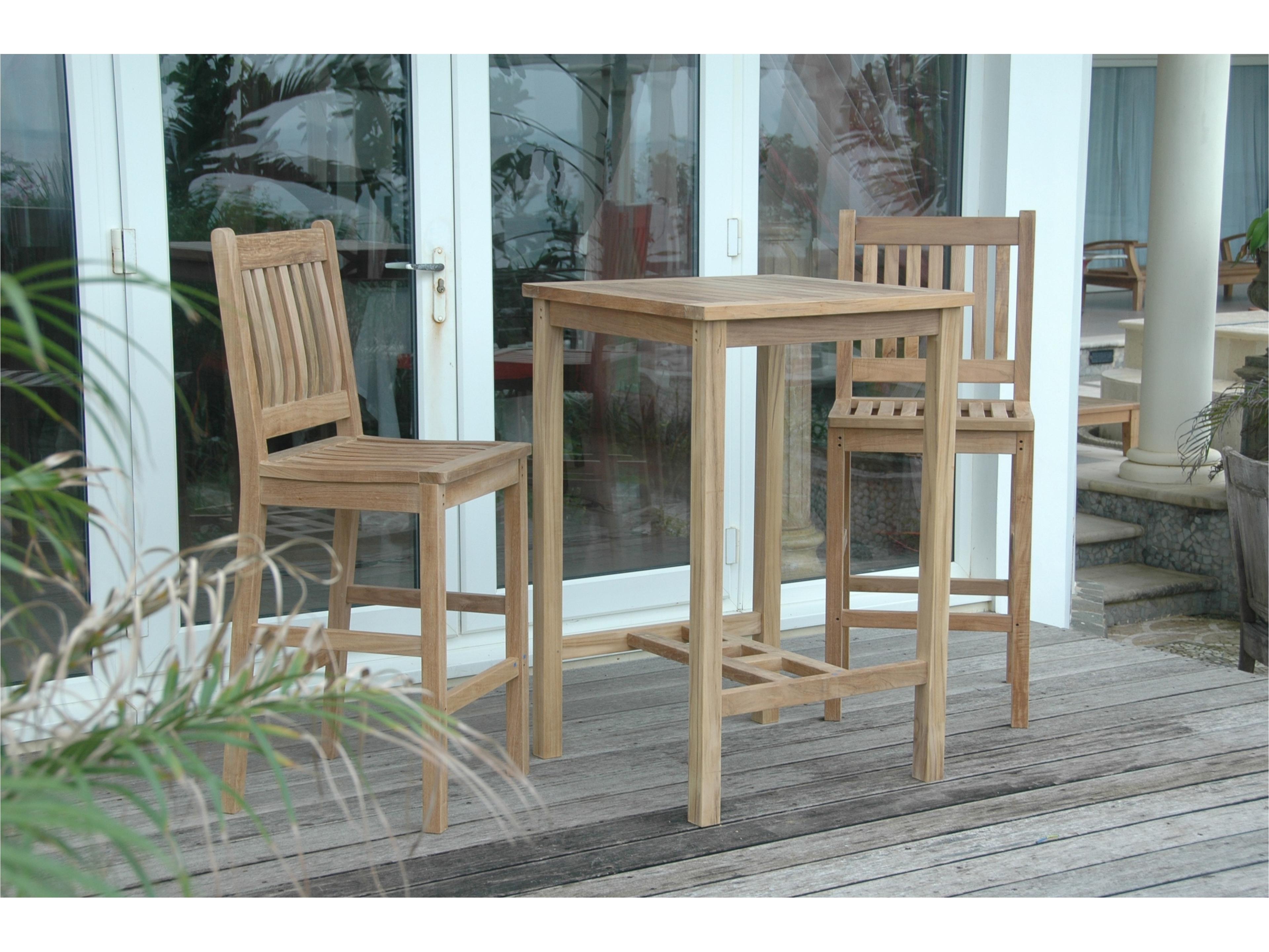 Anderson Teak Bahama Avalon 3-Piece Square Bar Set