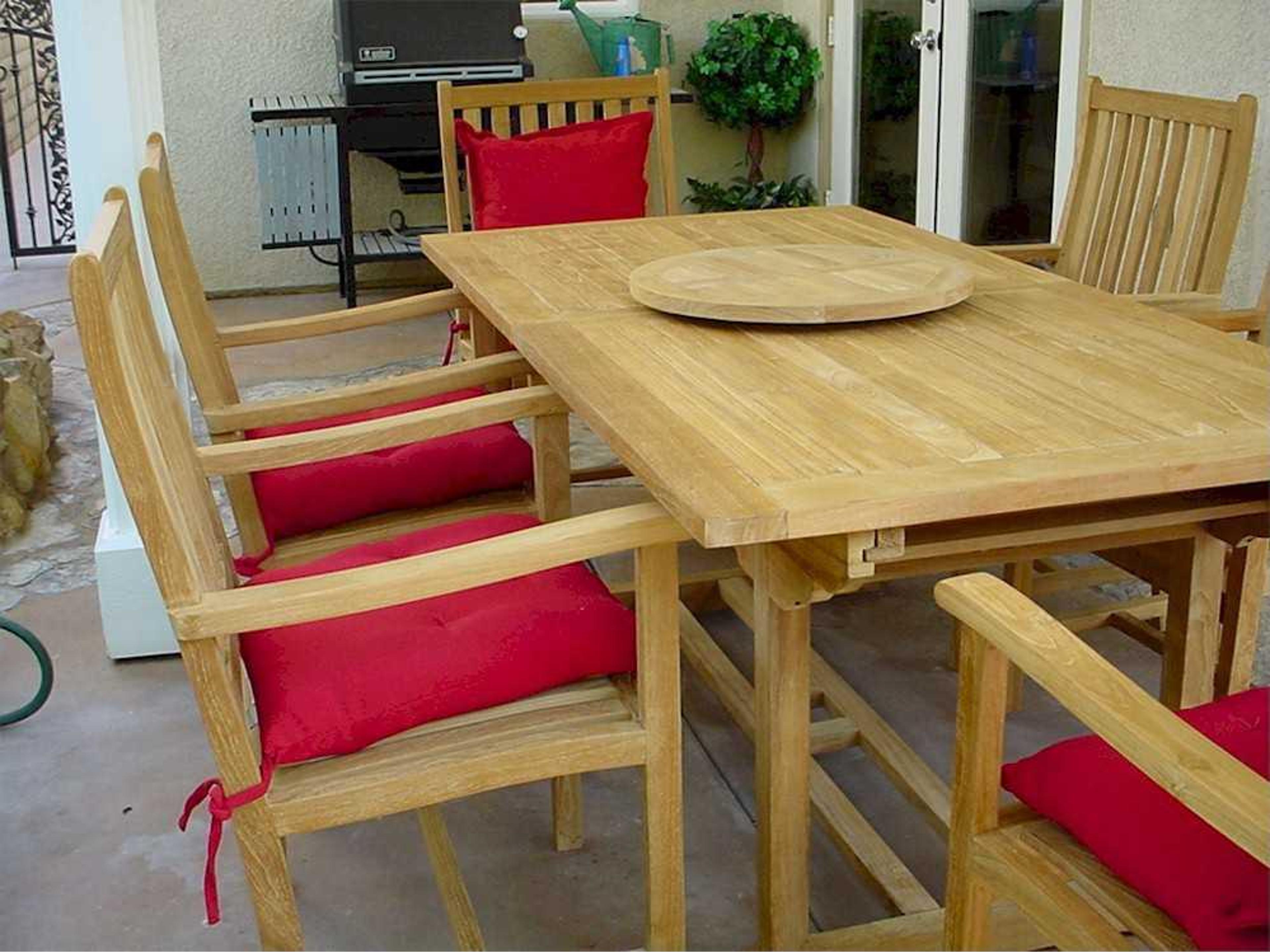 Anderson Teak Bahama Wilshire Armchair 7-Piece Extension Patio Dining Set