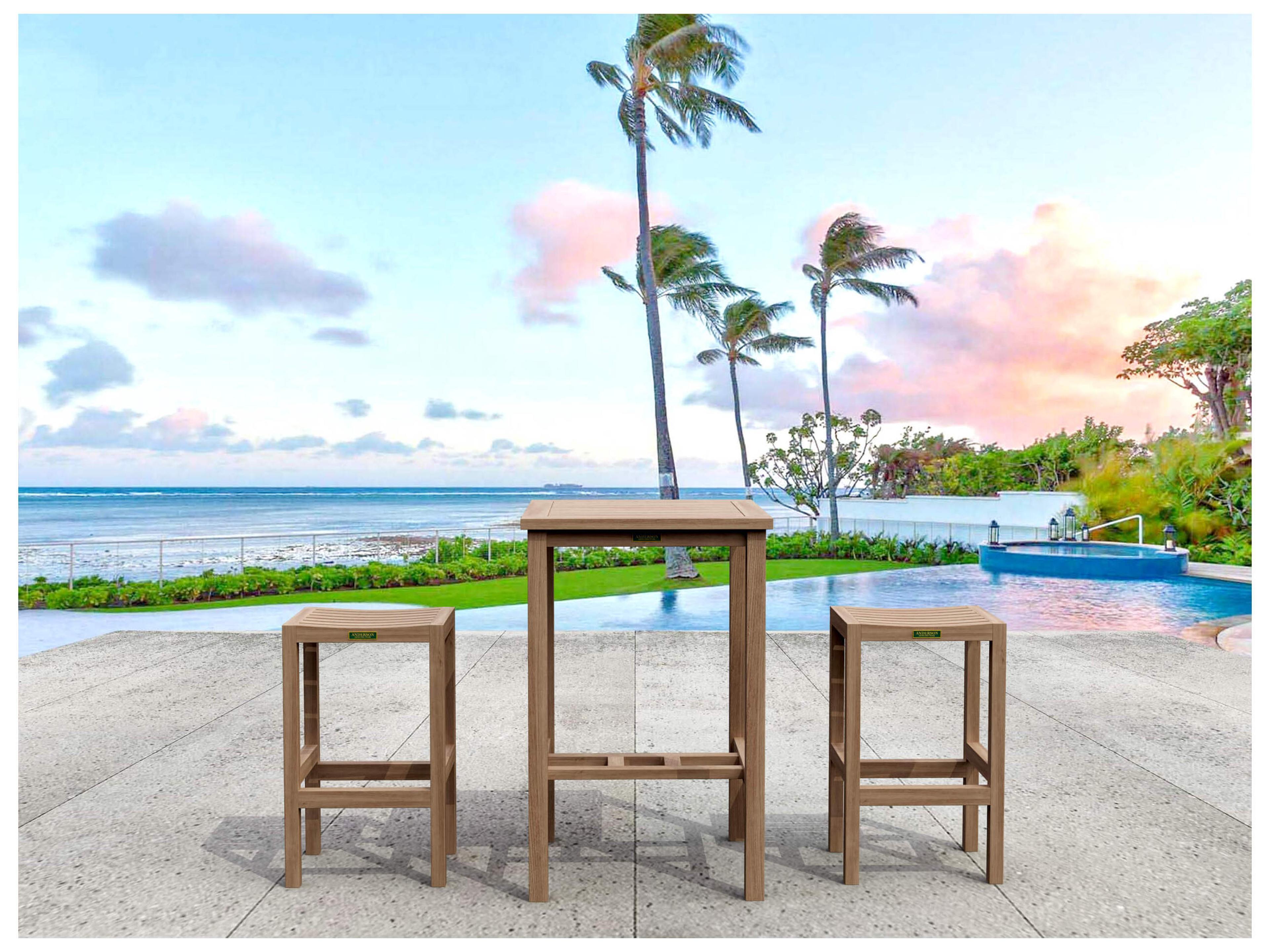 Bahama Montego 3-Piece Square Bar Set