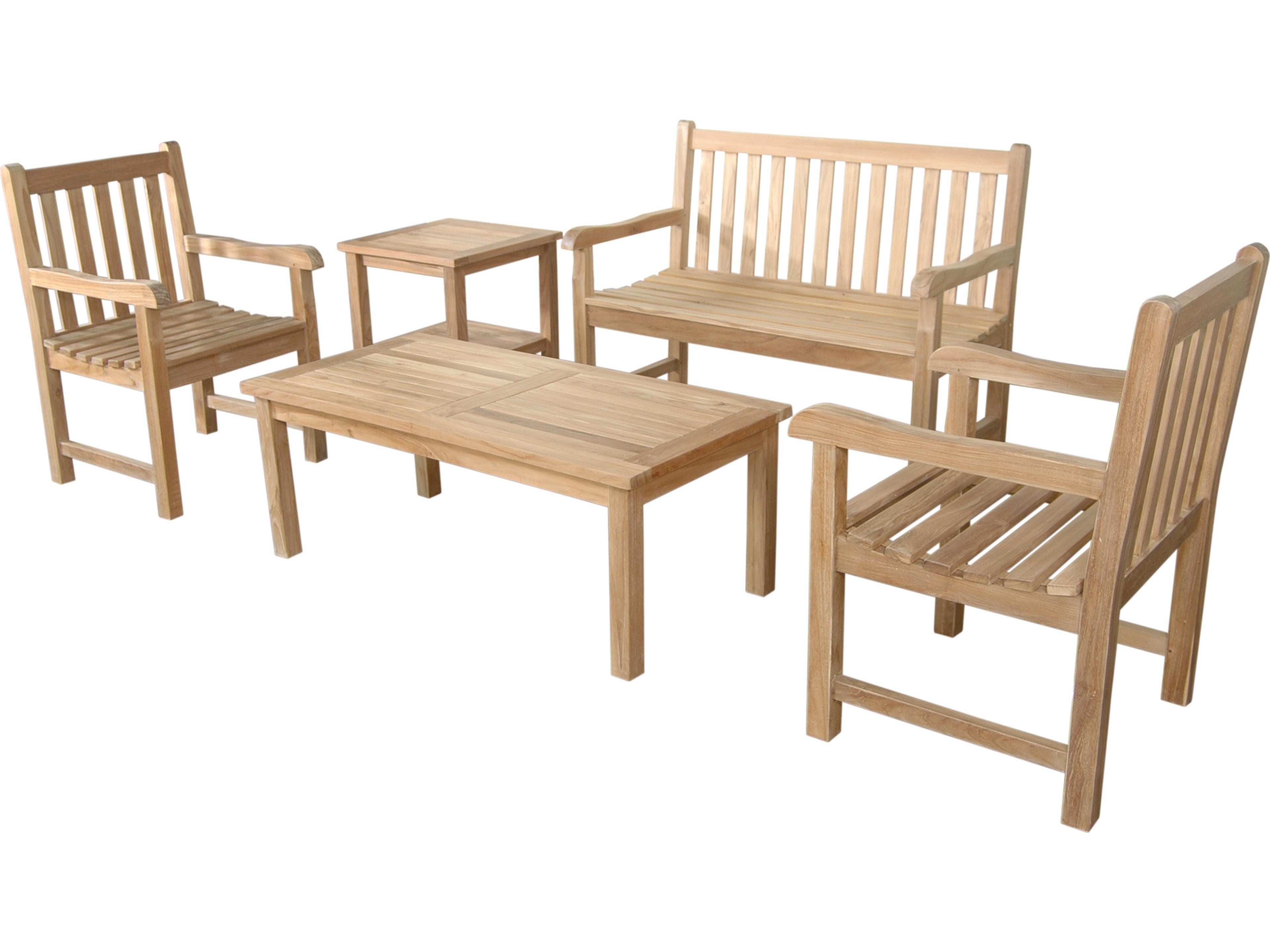 Anderson Teak Classic 2-Seater 5-Piece Conversation Set
