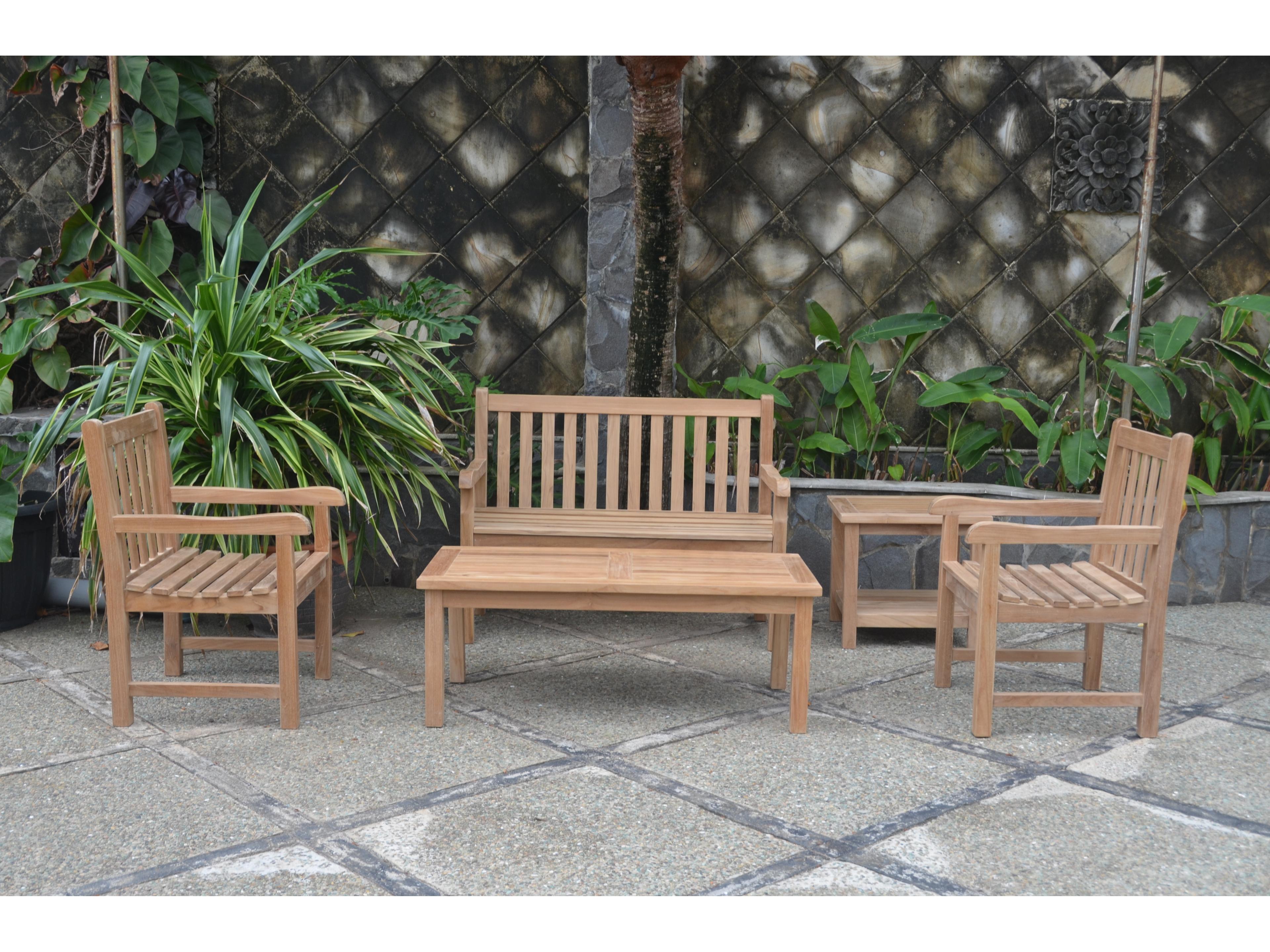 Anderson Teak Classic 2-Seater 5-Piece Conversation Set
