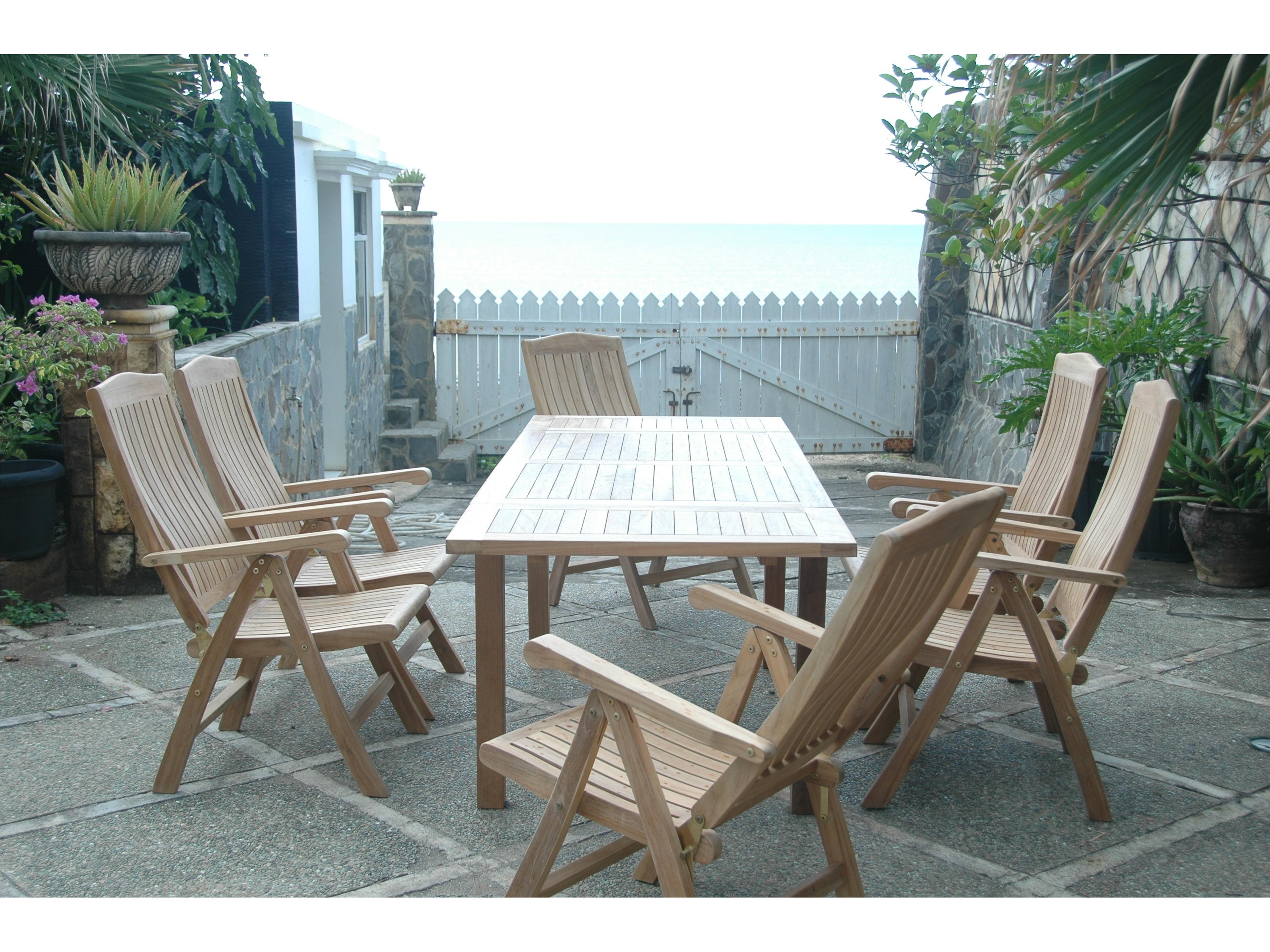 Anderson Teak Bahama Katana 7-Piece Outdoor Dining Set