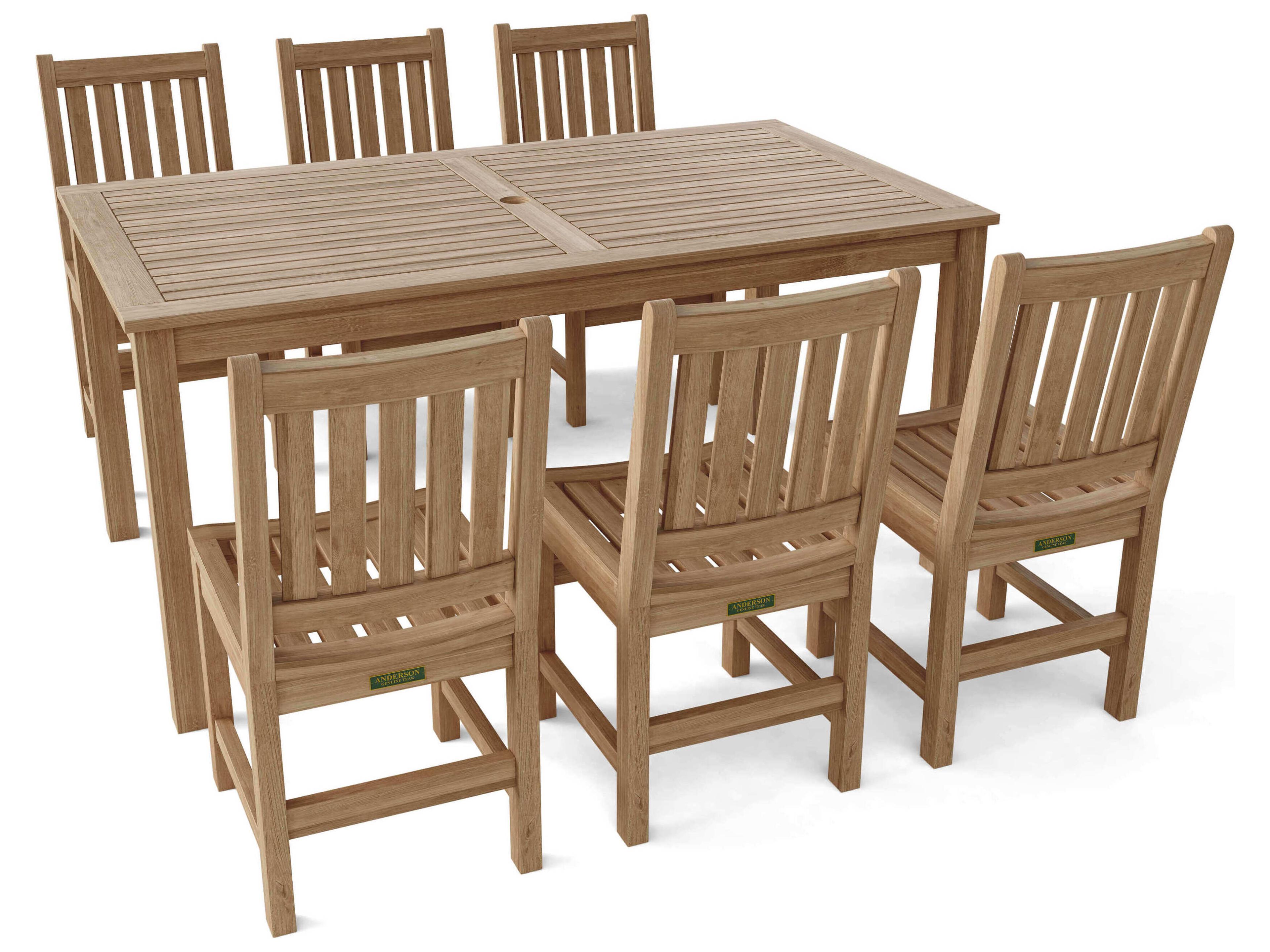 Anderson Teak 7-Piece Sonoma Rectangular Patio Dining Set