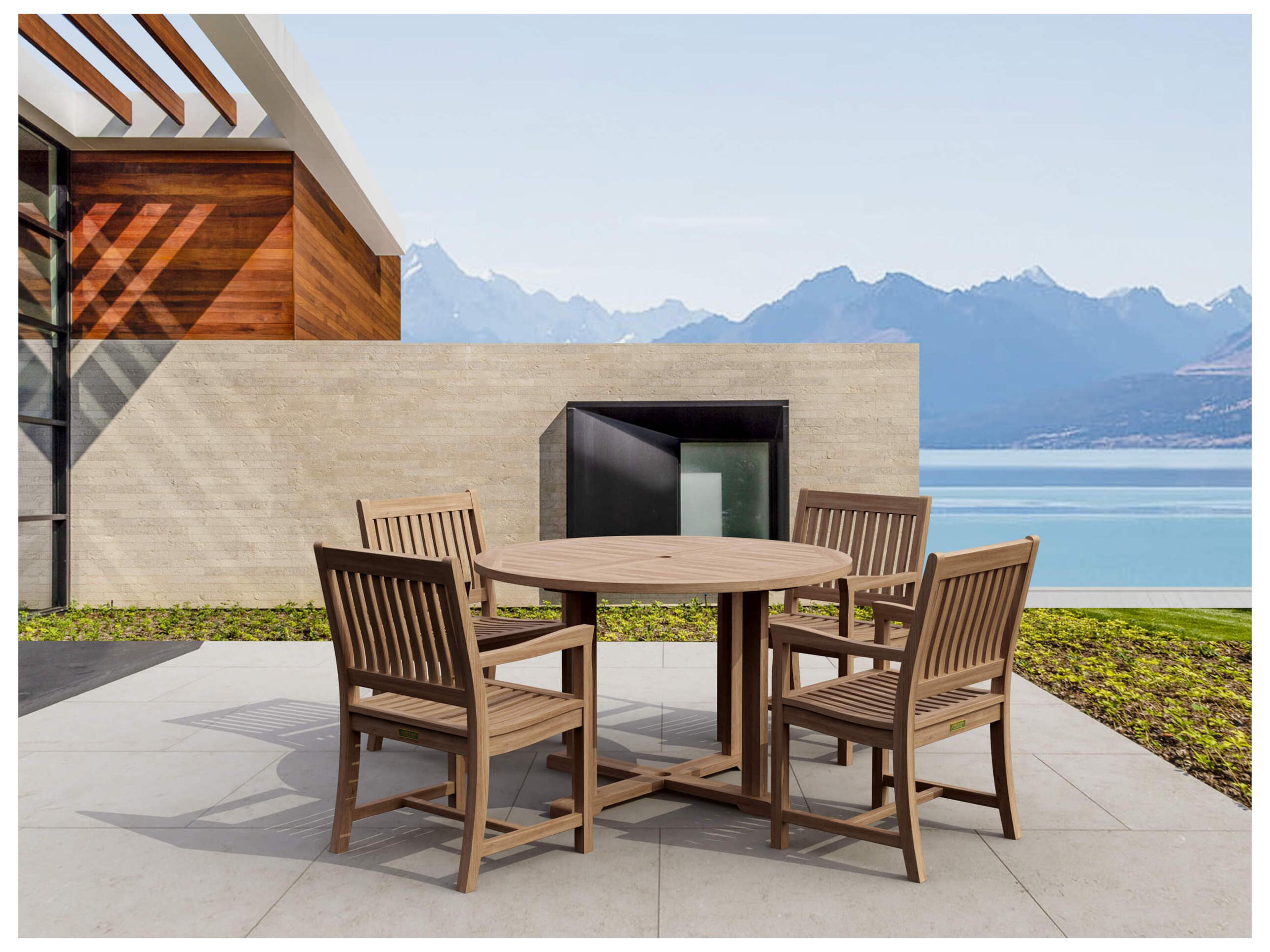 Tosca Rialto Armchair 5-Piece Patio Dining Set