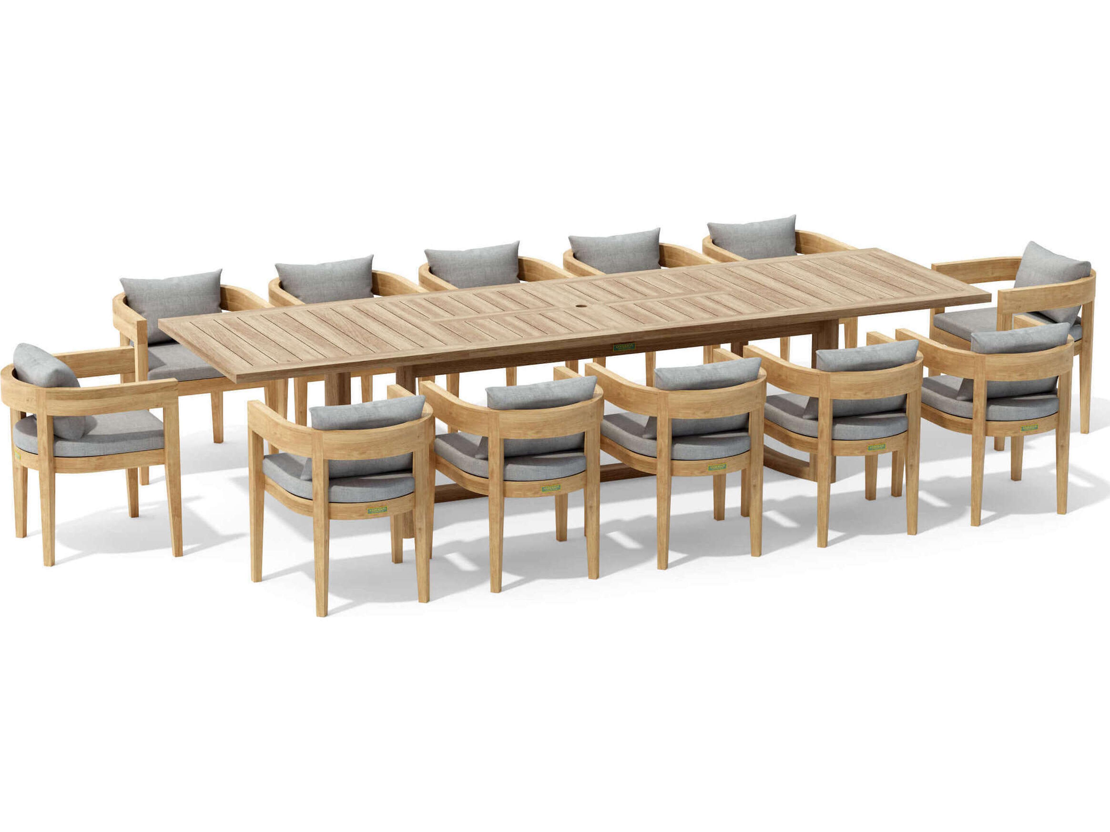 Anderson Teak Coronado Natural 13 Pieces Outdoor Dining Set