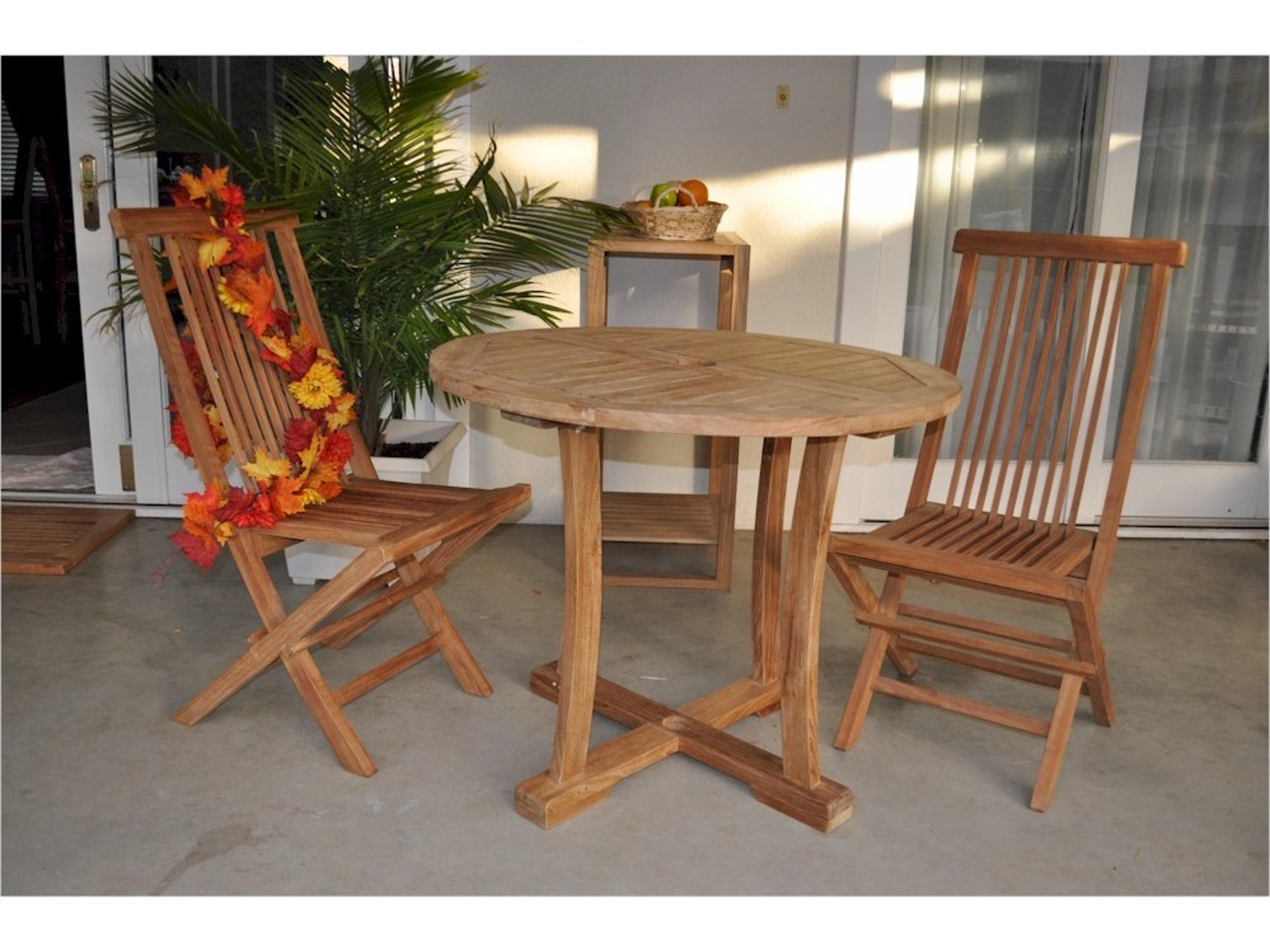 Anderson Teak Descanso Bristol 3-Piece Patio Dining Set