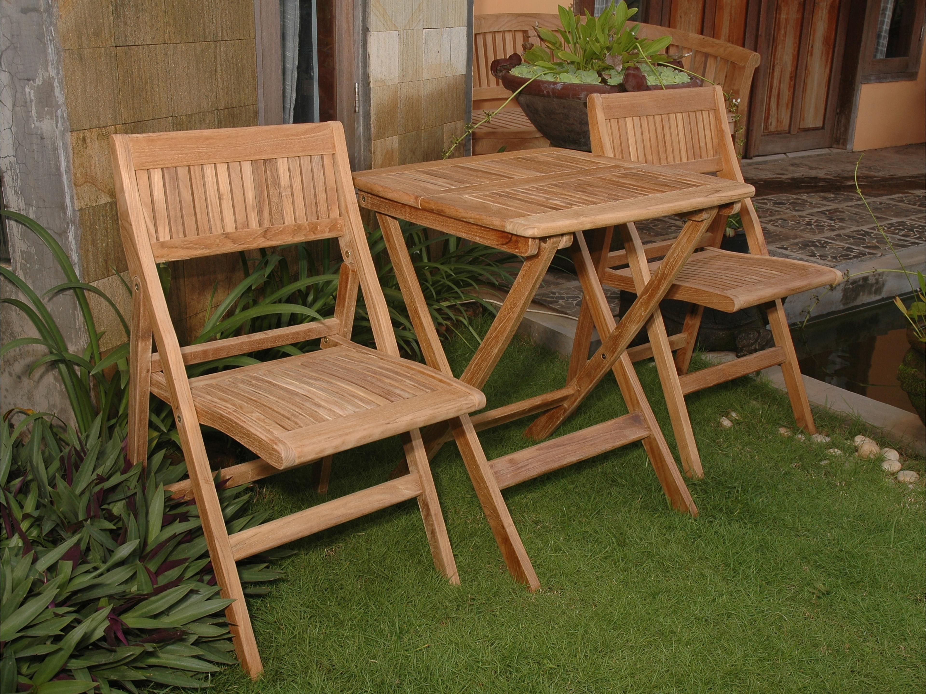 Anderson Teak Windsor 3-Piece Square Bistro Set