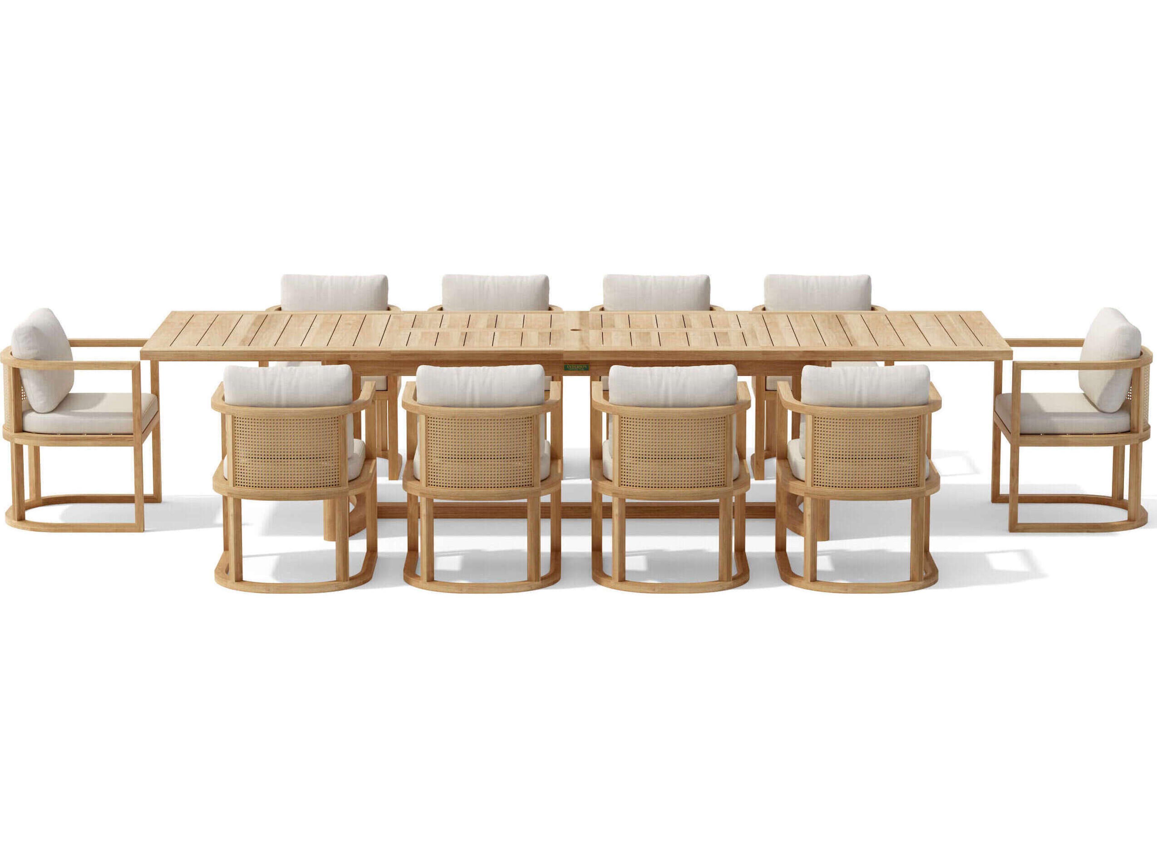 Anderson Teak Junus Natural 11 Piece Patio Dining Set