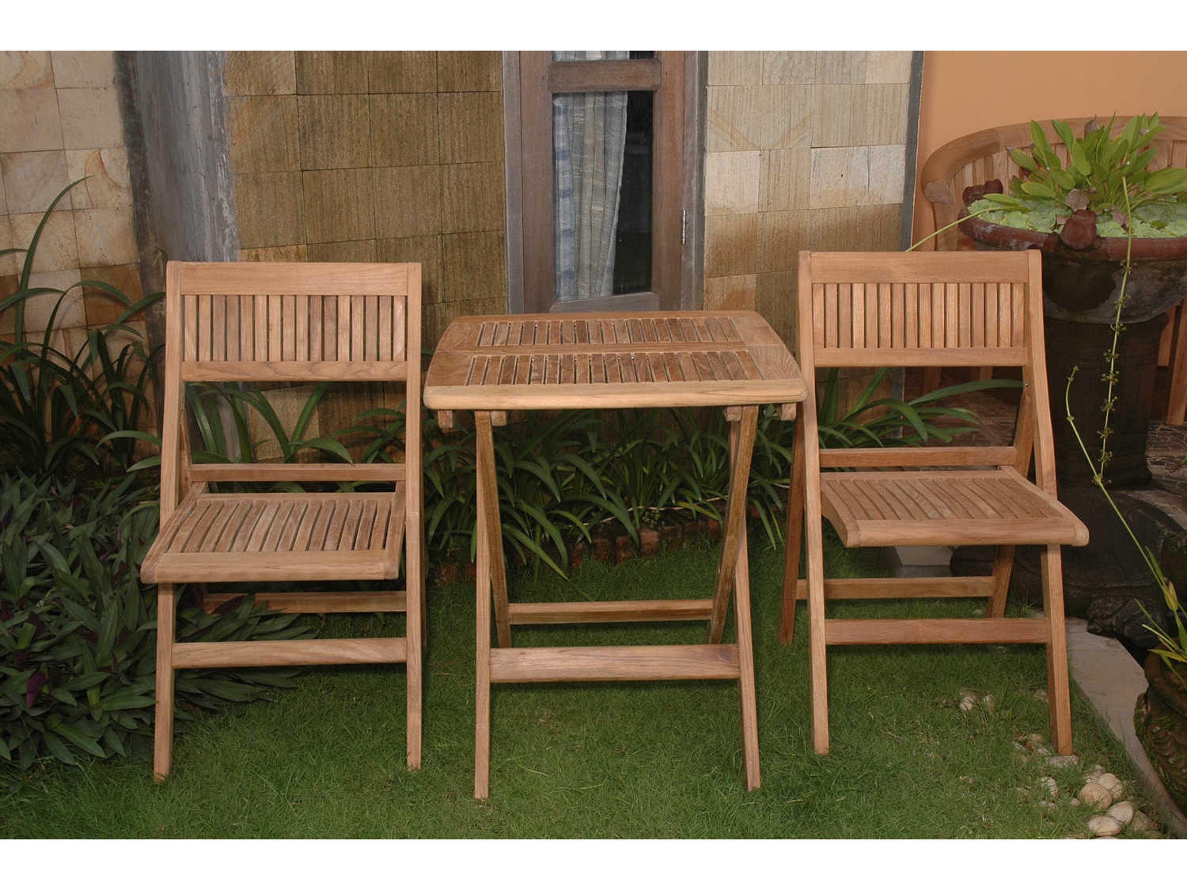 Anderson Teak Windsor 3-Piece Square Bistro Set
