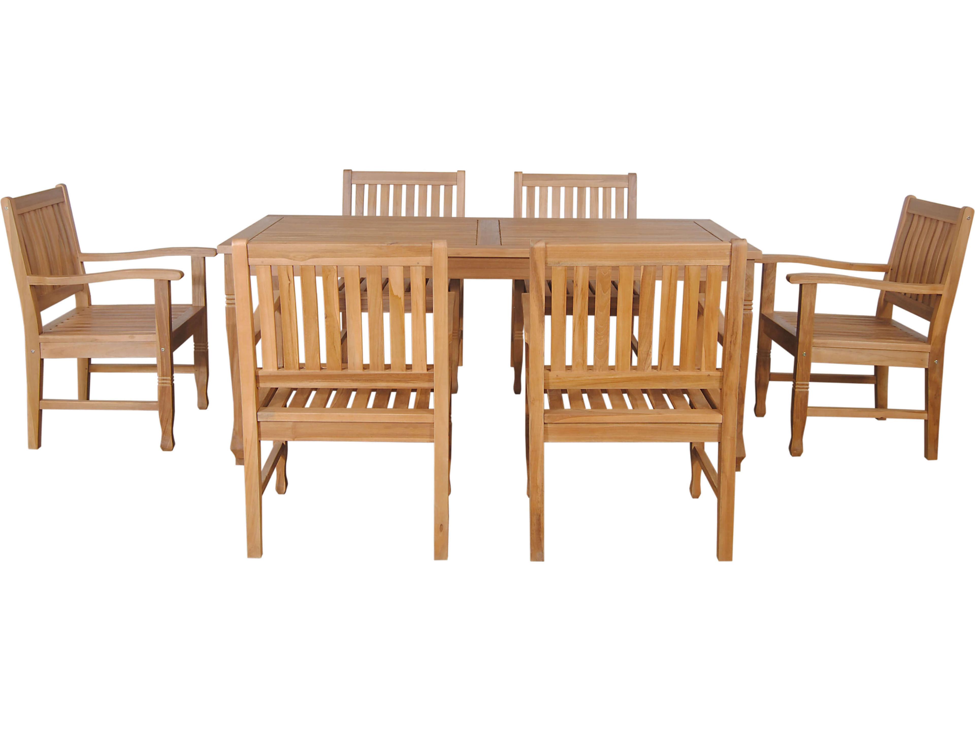 Anderson Teak Rockford 7-Piece Outdoor Patio Dining Set