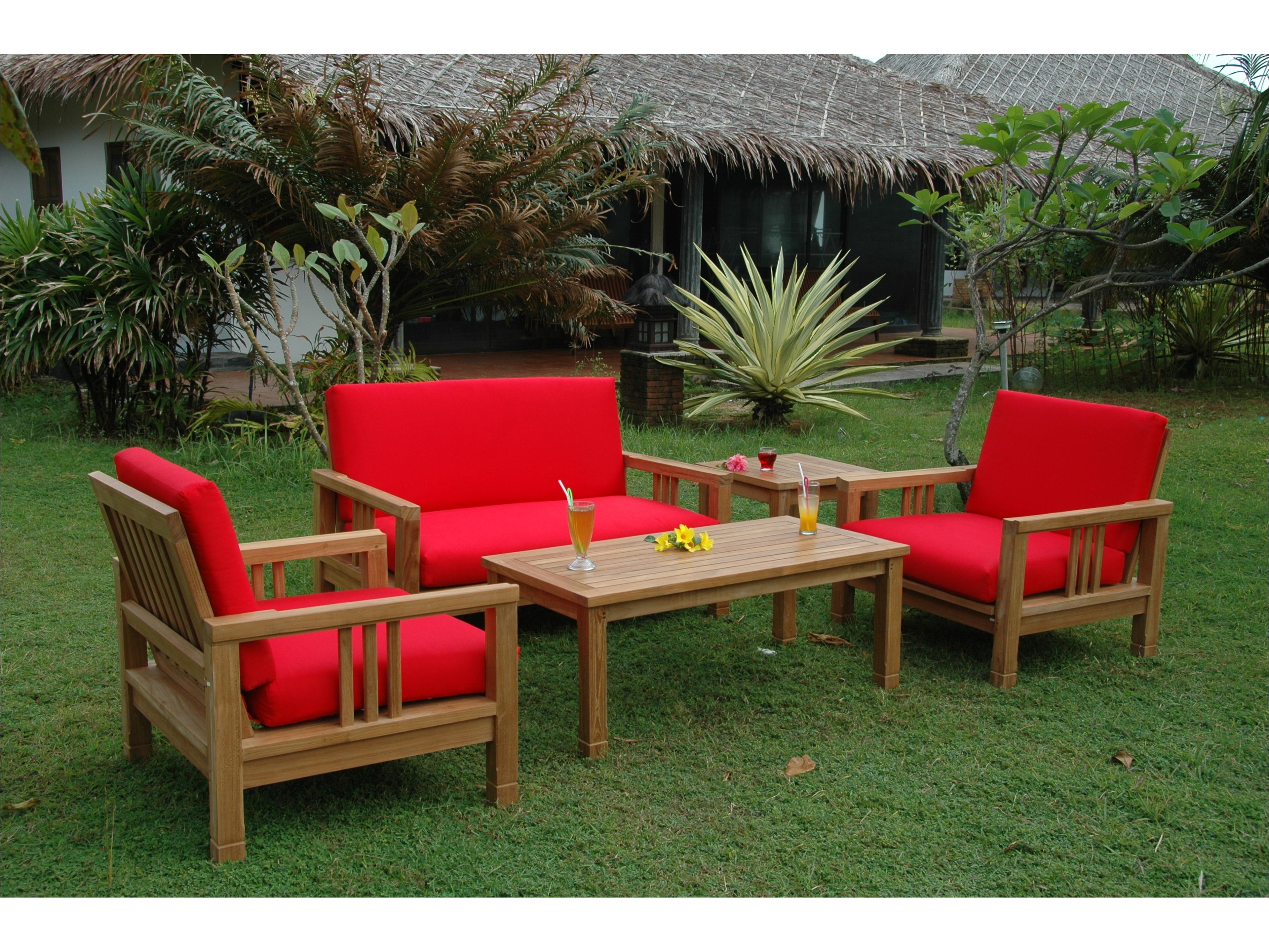Anderson Teak South Bay Deep Seating 5-Piece Conversation Set A