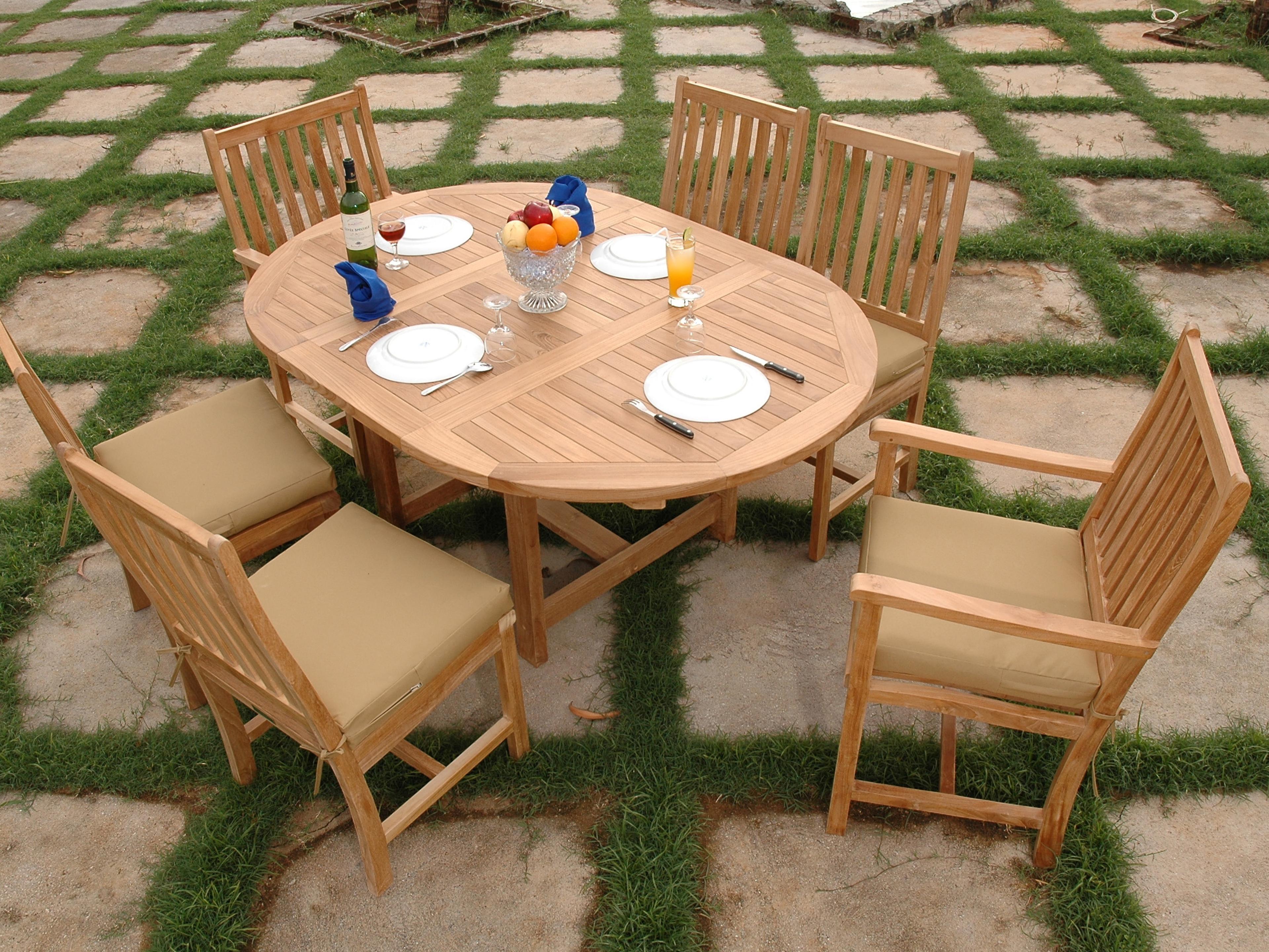 Anderson Teak Bahama Wilshire 7-Piece Extension Outdoor Dining Set