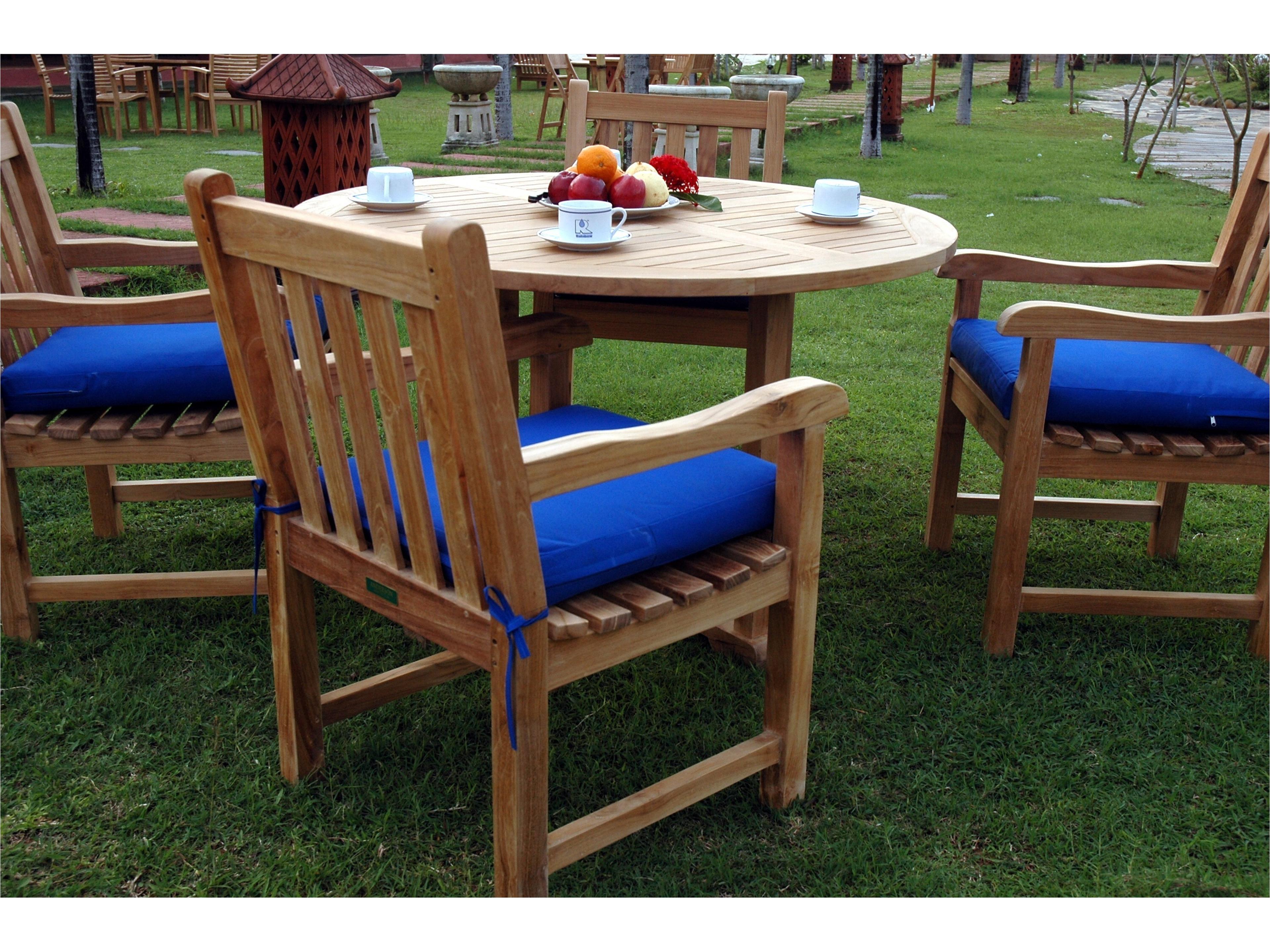 Anderson Teak Tosca Classic Armchair 5-Piece Outdoor Patio Dining Set