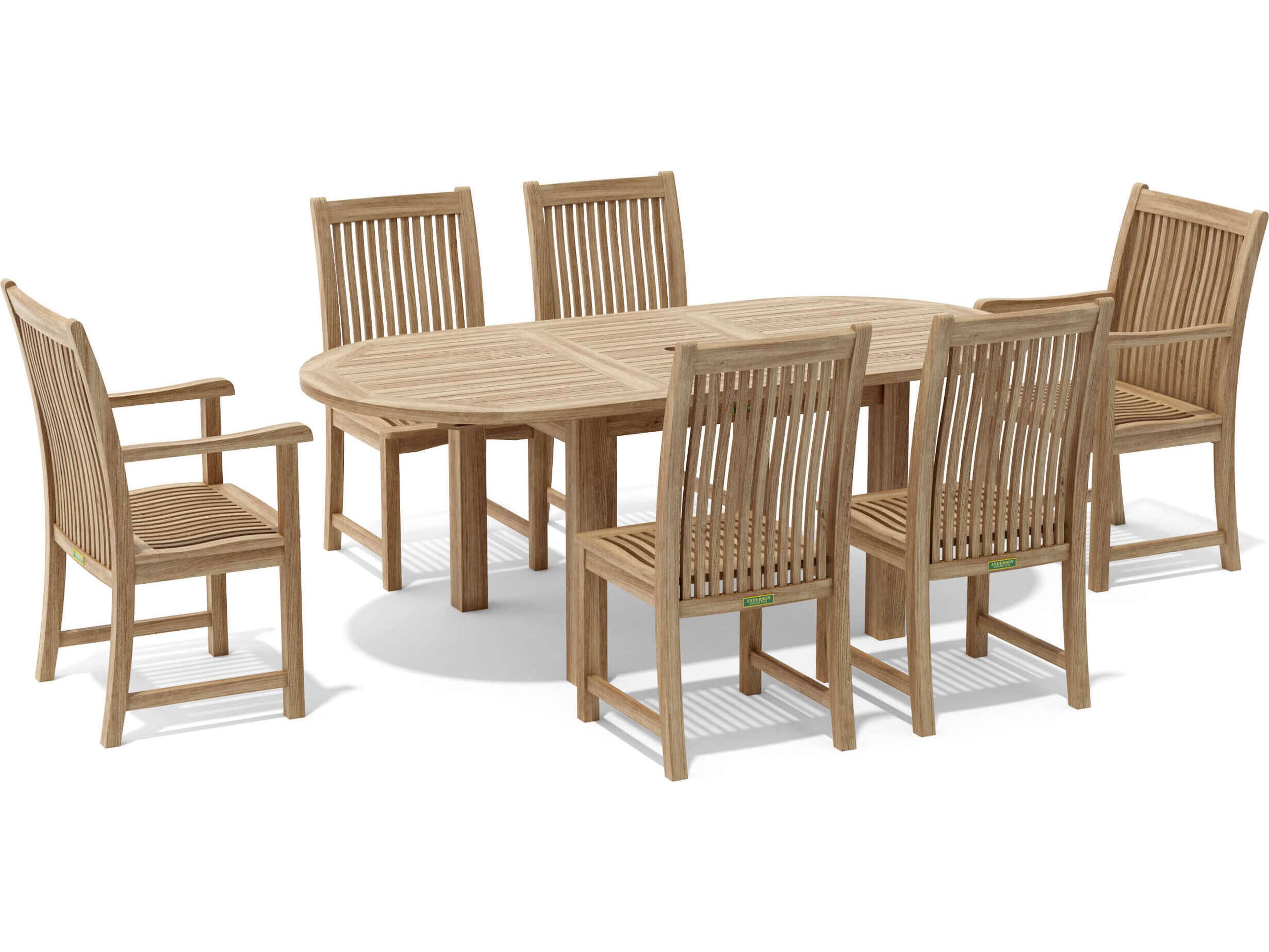 Anderson Teak Bahama Chicago 7-Piece Outdoor Dining Set A