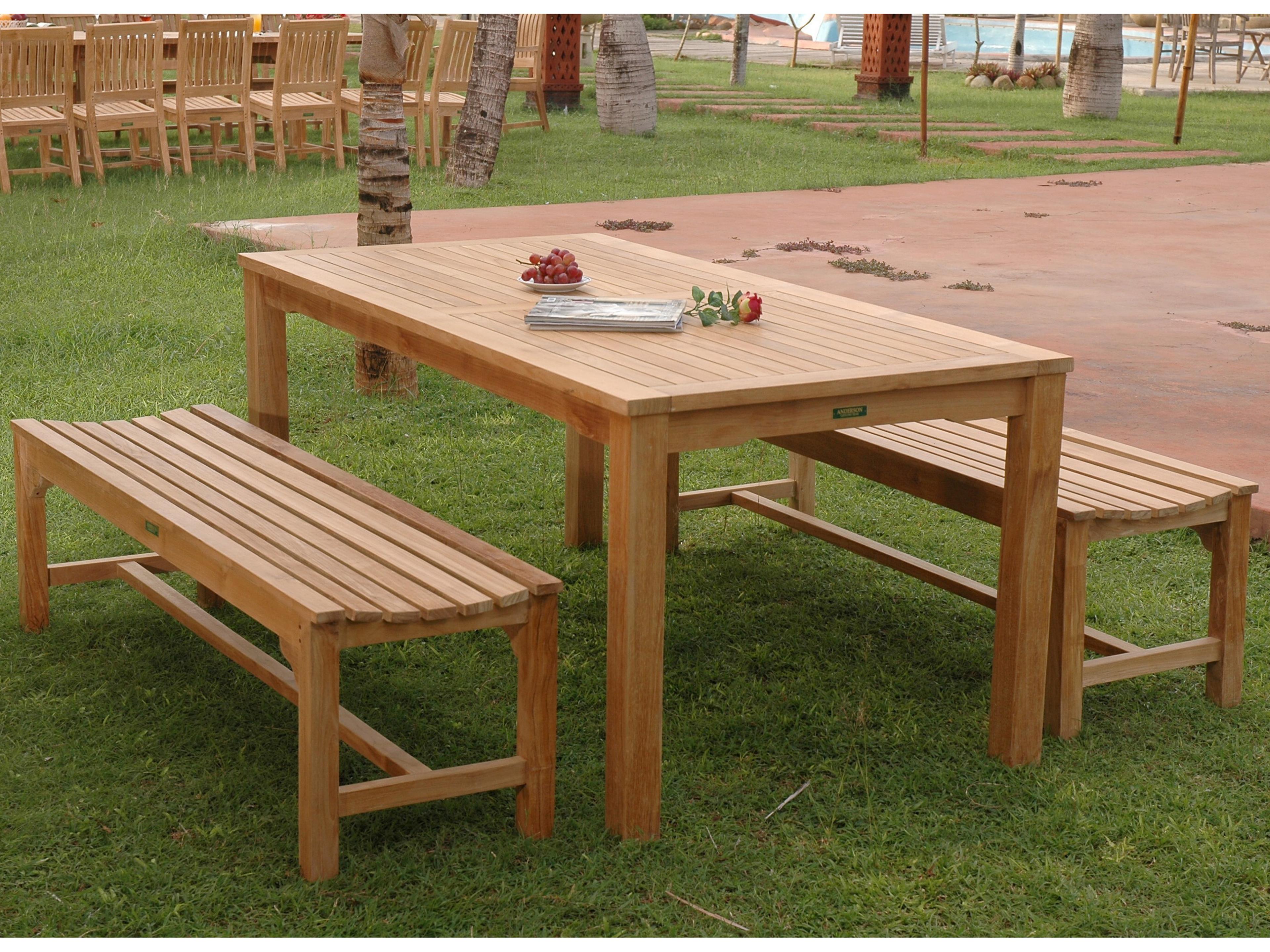 Anderson Teak Bahama Hampton 3-Piece Patio Dining Set