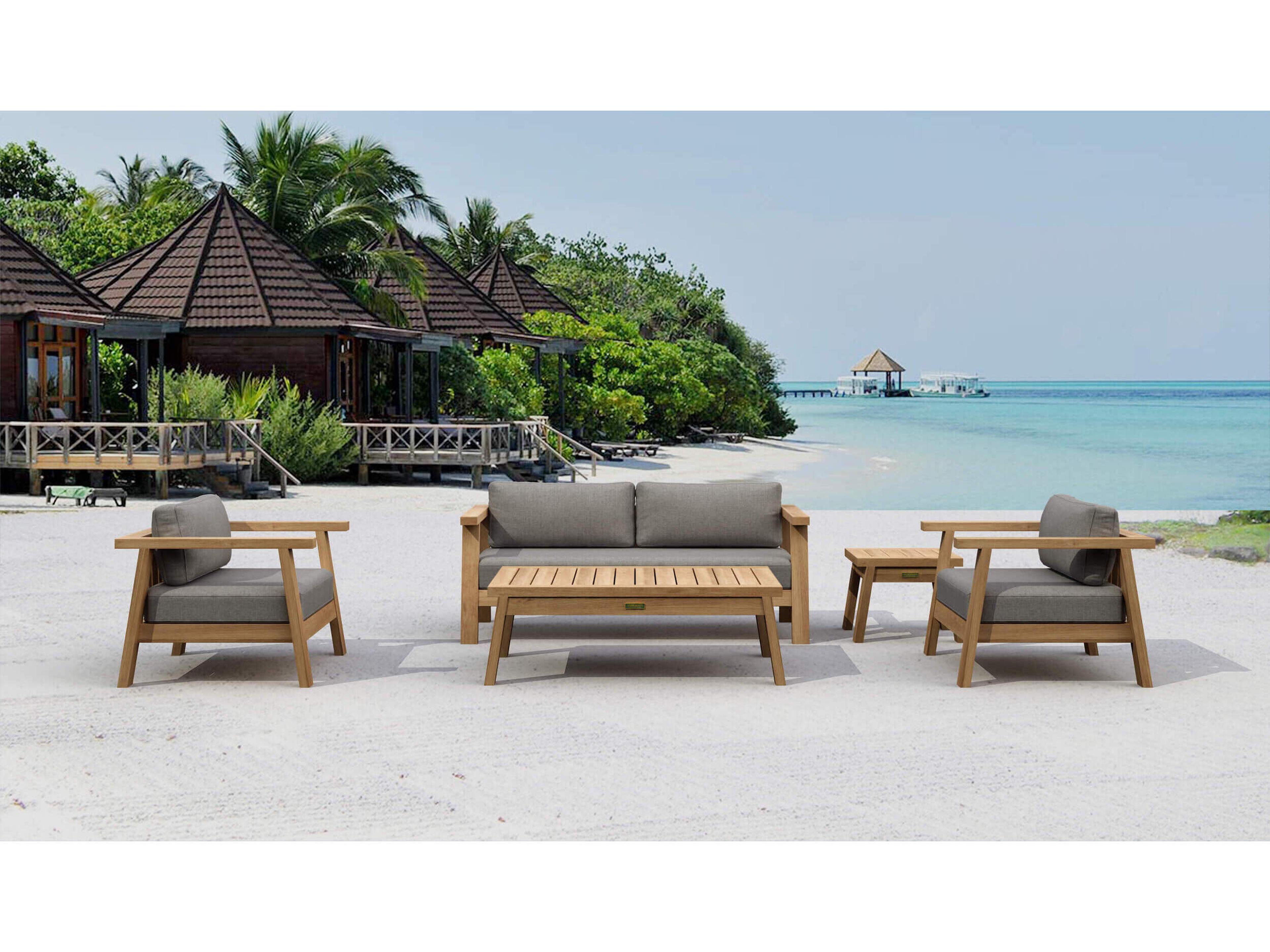 Anderson Teak Palermo Deep Seating Teak Outdoor Patio Lounge Set